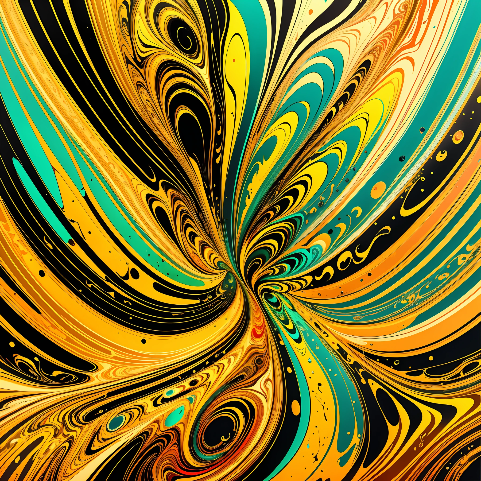 abstract fluid painting background with a yellow swirl and 3D cylindrical cells, brown, red, green, gold and blue, drained liquid fluid abstract art, intricate fluid neon paint, fluid liquid marble painting, abstract liquid liquid vibrant acrylic art, colorful ink swirls, gold marbled paper background, swirling liquids, bright marbled neon effect, poured painting art,  paint swirls, paint spill aesthetics --auto --s2