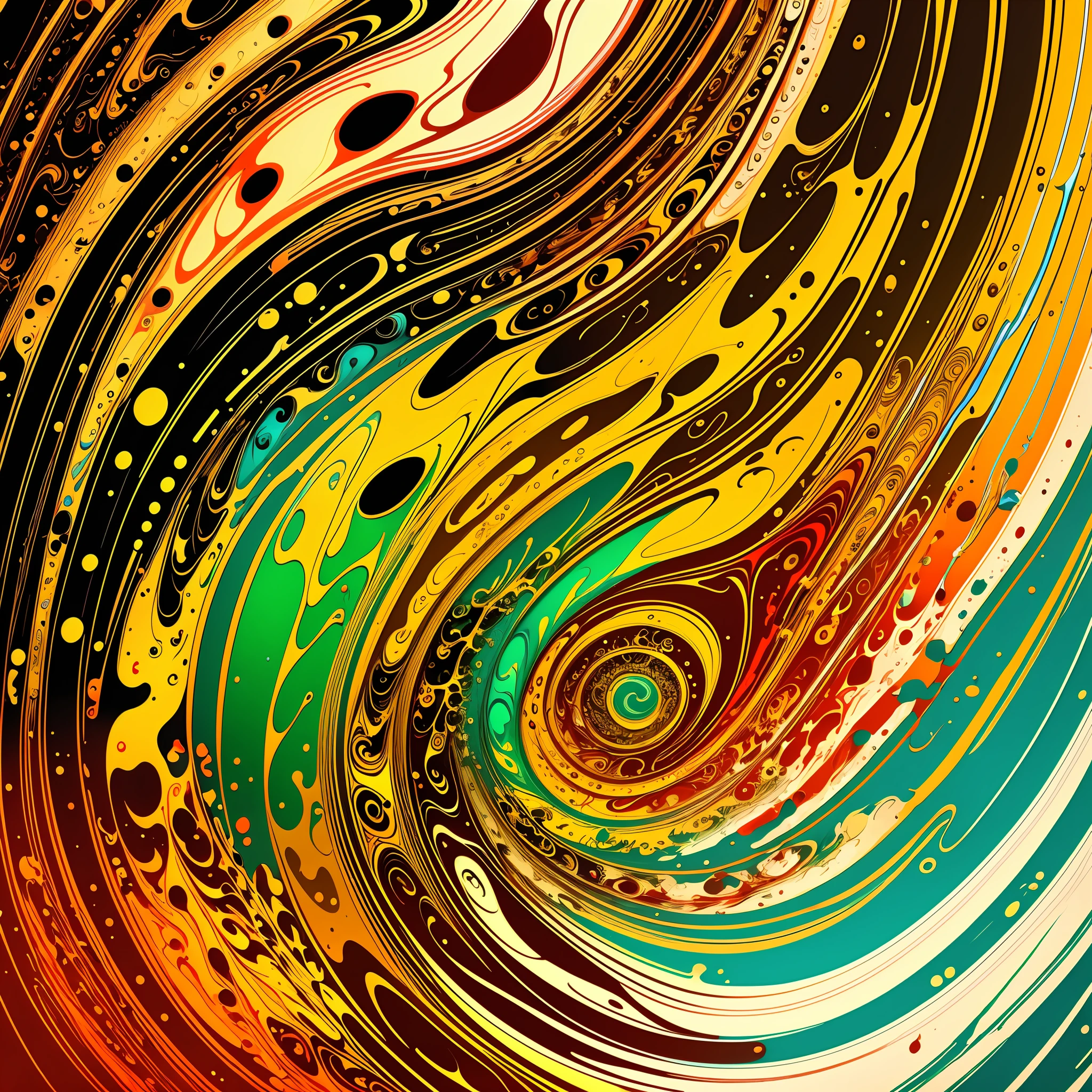 fluid abstract painting background with a yellow, brown, red, green, gold and blue swirl, drained liquid fluid abstract art, intricate fluid neon paint, fluid liquid marble painting, abstract liquid vibrant acrylic art, colorful ink swirls, gold marbled paper background, swirling liquids, shiny marbled neon effect, spilled paint art, ink swirls, paint spill aesthetics --auto --s2