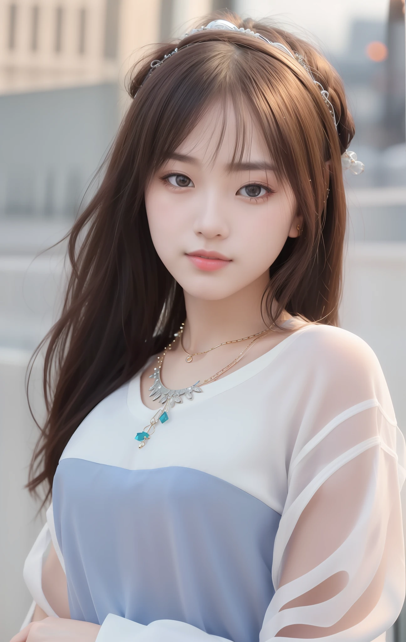 Best Quality, Masterpiece, Hi-Res, One Girl, Cheongsam, Headwear, Necklace, Jewelry, Beautiful Face, upon_body, Tyndall Effect, Photorealistic, Dark Studio, Rim Lighting, Two-Tone Lighting, (High Definition Skin: 1.2), 8k uhd, dslr, soft lighting, high quality, volumetric lighting, candid, photography, high resolution, 4k, 8k, bokeh,