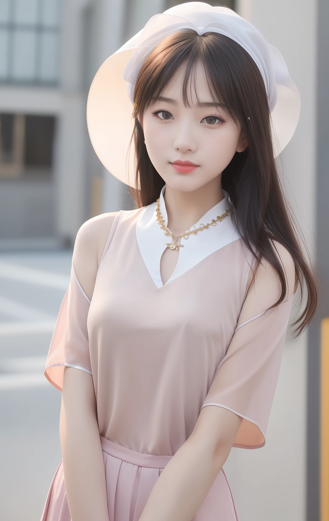 Best Quality, Masterpiece, Hi-Res, One Girl, Cheongsam, Headwear, Necklace, Jewelry, Beautiful Face, upon_body, Tyndall Effect, Photorealistic, Dark Studio, Rim Lighting, Two-Tone Lighting, (High Definition Skin: 1.2), 8k uhd, dslr, soft lighting, high quality, volumetric lighting, candid, photography, high resolution, 4k, 8k, bokeh,
