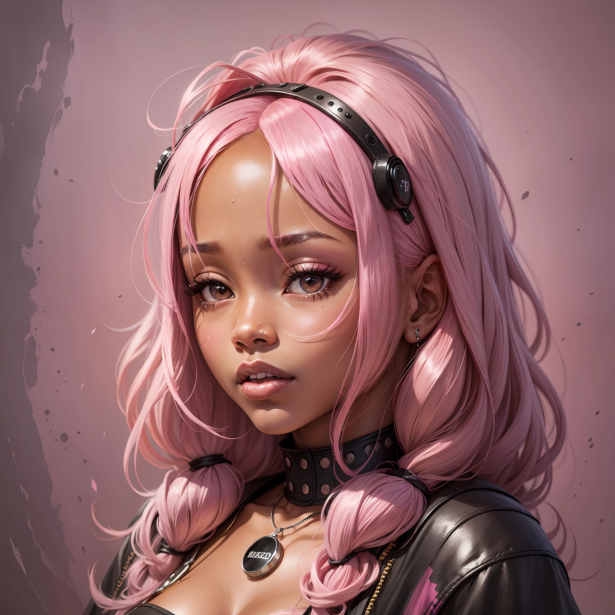 a pink-haired black woman --auto --s2