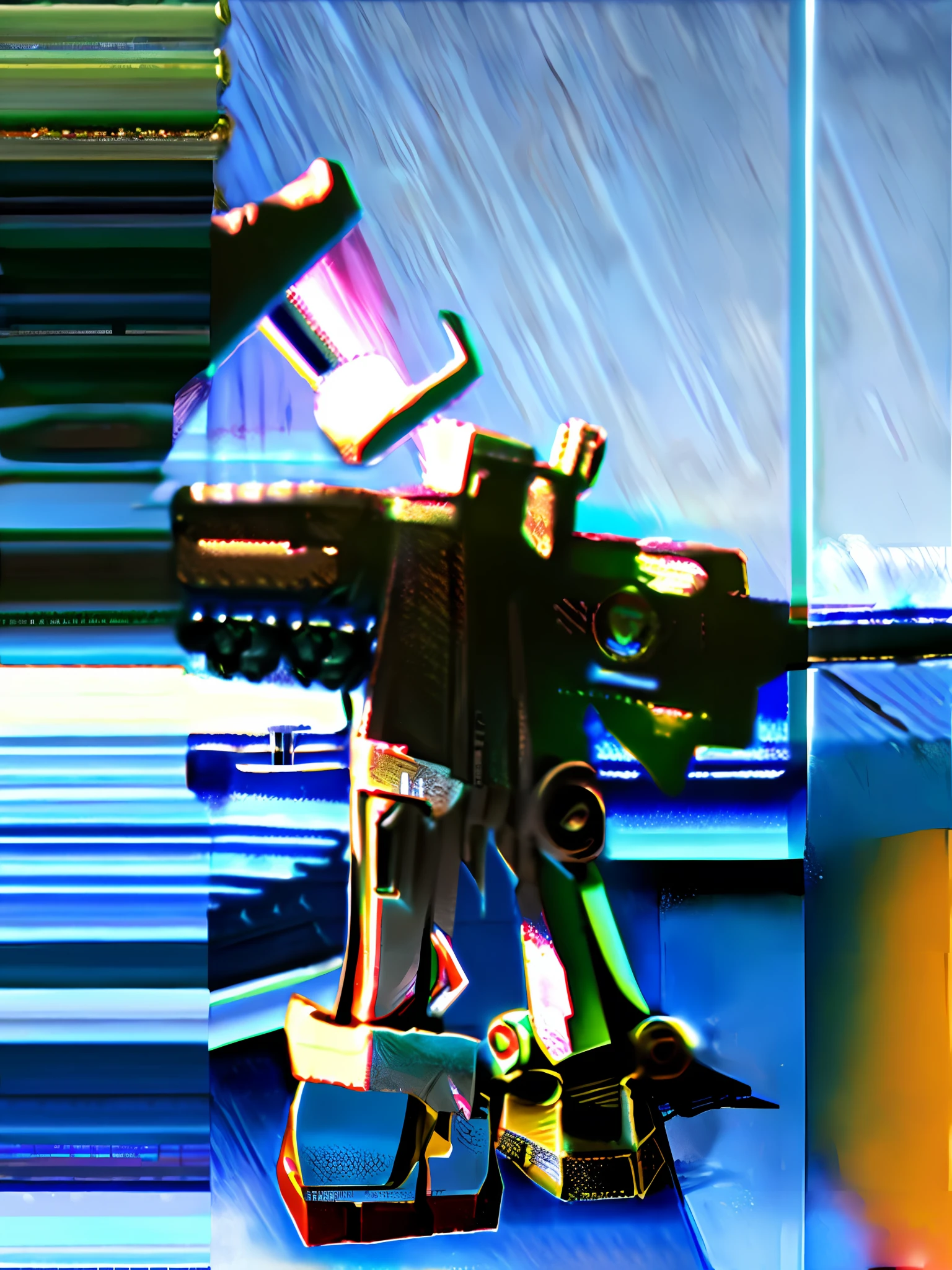 a giant robot Gundam mark II, with gun in right hand, melalico, ultra realistic, metallic, with rocket launcher and shield, on top of the sugar loaf in Rio de Janeiro; Late afternoon in the background of the image, with the Guanabara Bay and the Corcovado. Steel, rusty edges and worn edges, (extremely detailed CG unit 8k wallpaper), realistic, masterpiece, high quality, ((scifi)), lens reflection, ((bright lights)), unreal engine, digital painting, Style-TronLegacy-8v-B, trend in ArtStation, trend in CGSociety, Intricate, High Detail, dramatic, realism, beautiful and detailed lighting, opt-6000 shadows. Amuro standing beside him, arms crossed. Camille crouched beside him.