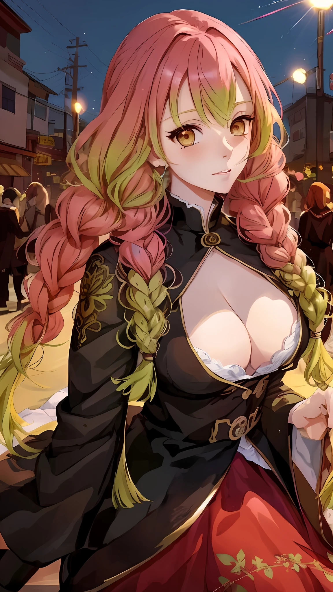 a close up of a woman with long pink hair and a dress, detailed digital anime art, seductive anime girl, beautiful alluring anime woman, detailed anime artwork, beautiful anime woman, detailed anime character art, detailed portrait of anime girl, beautiful anime girl, digital anime illustration, anime woman, clean detailed anime art, advanced digital anime art, marin kitagawa fanart