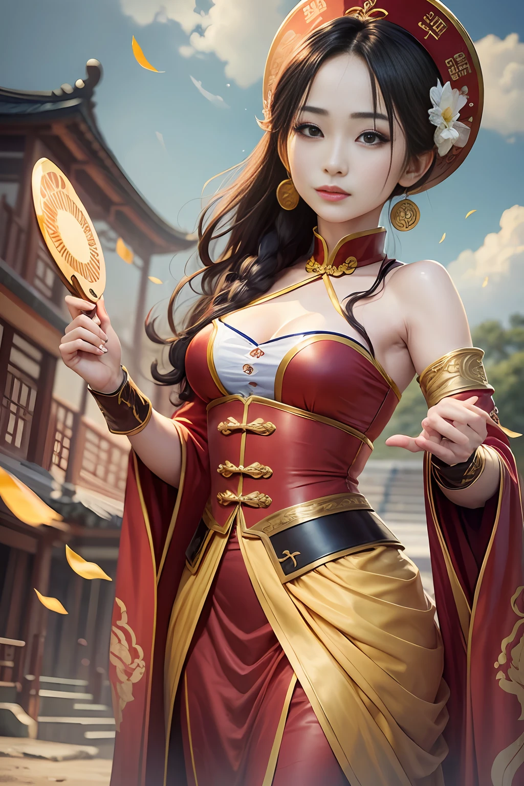 Chinese female star Yang Mi, period costume, blockbuster, picture ratio 2:3 --auto --s2