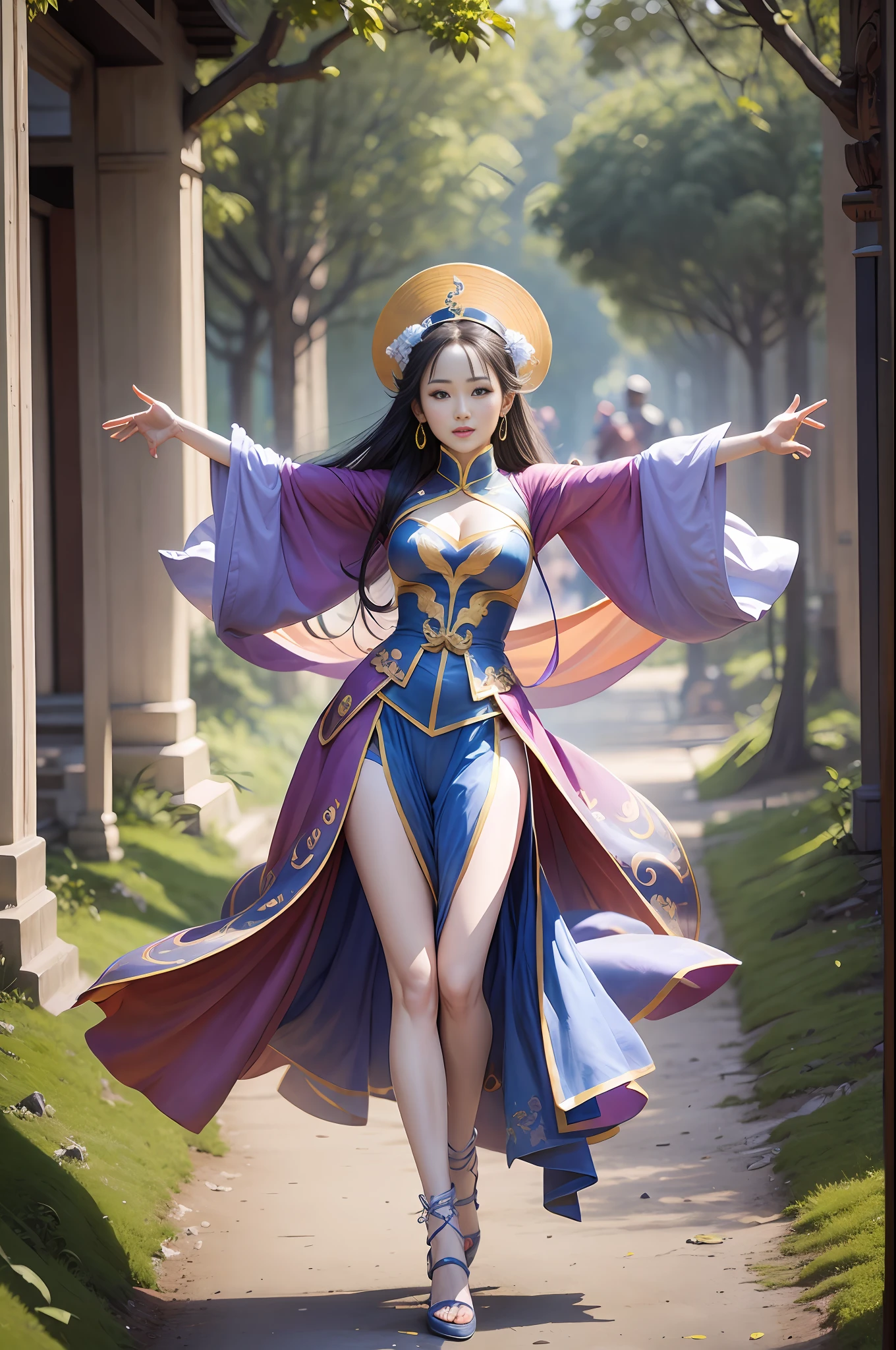 Yang Mi, costume, dancing, full body photo