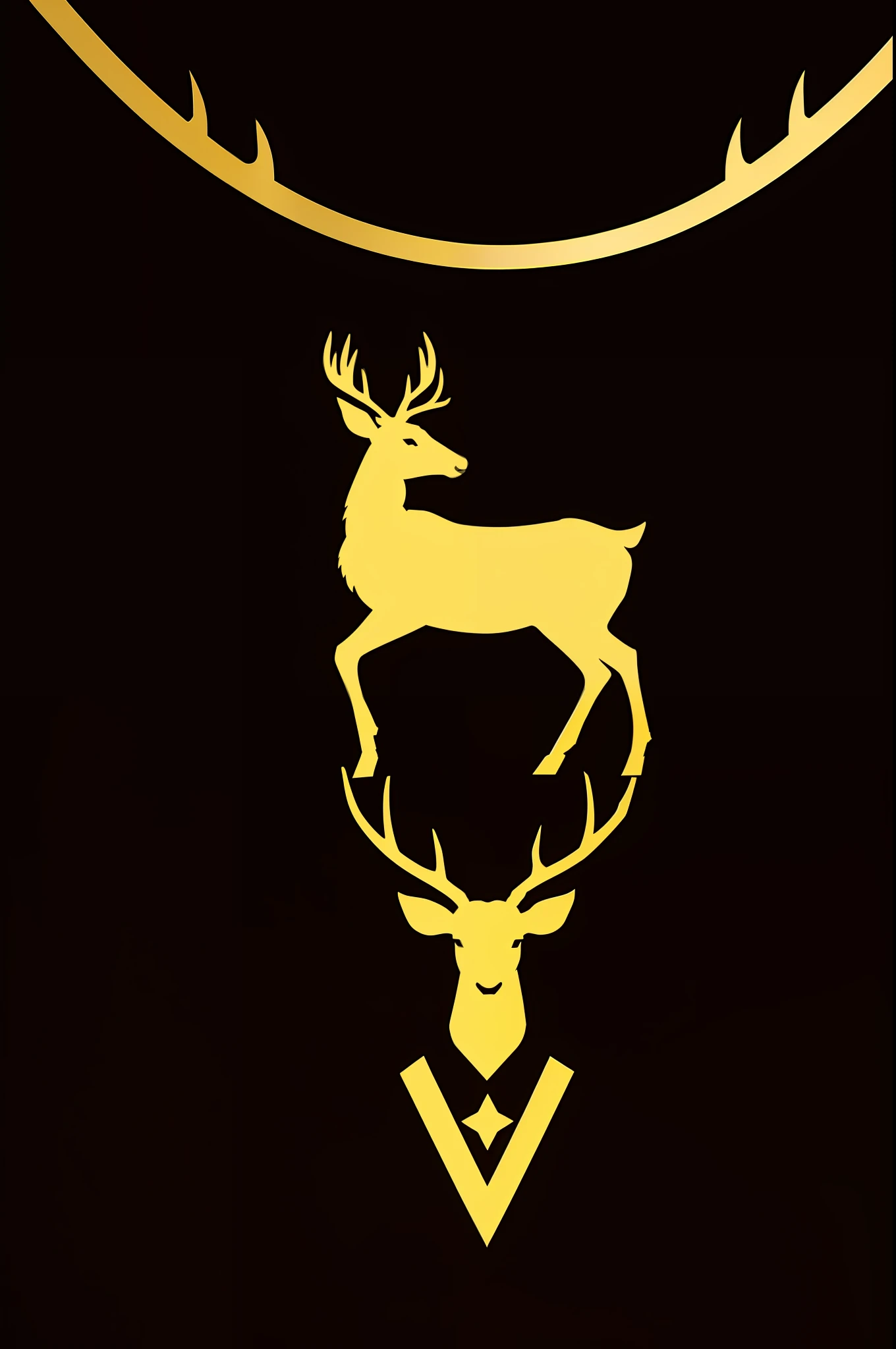 Deer logo, gold