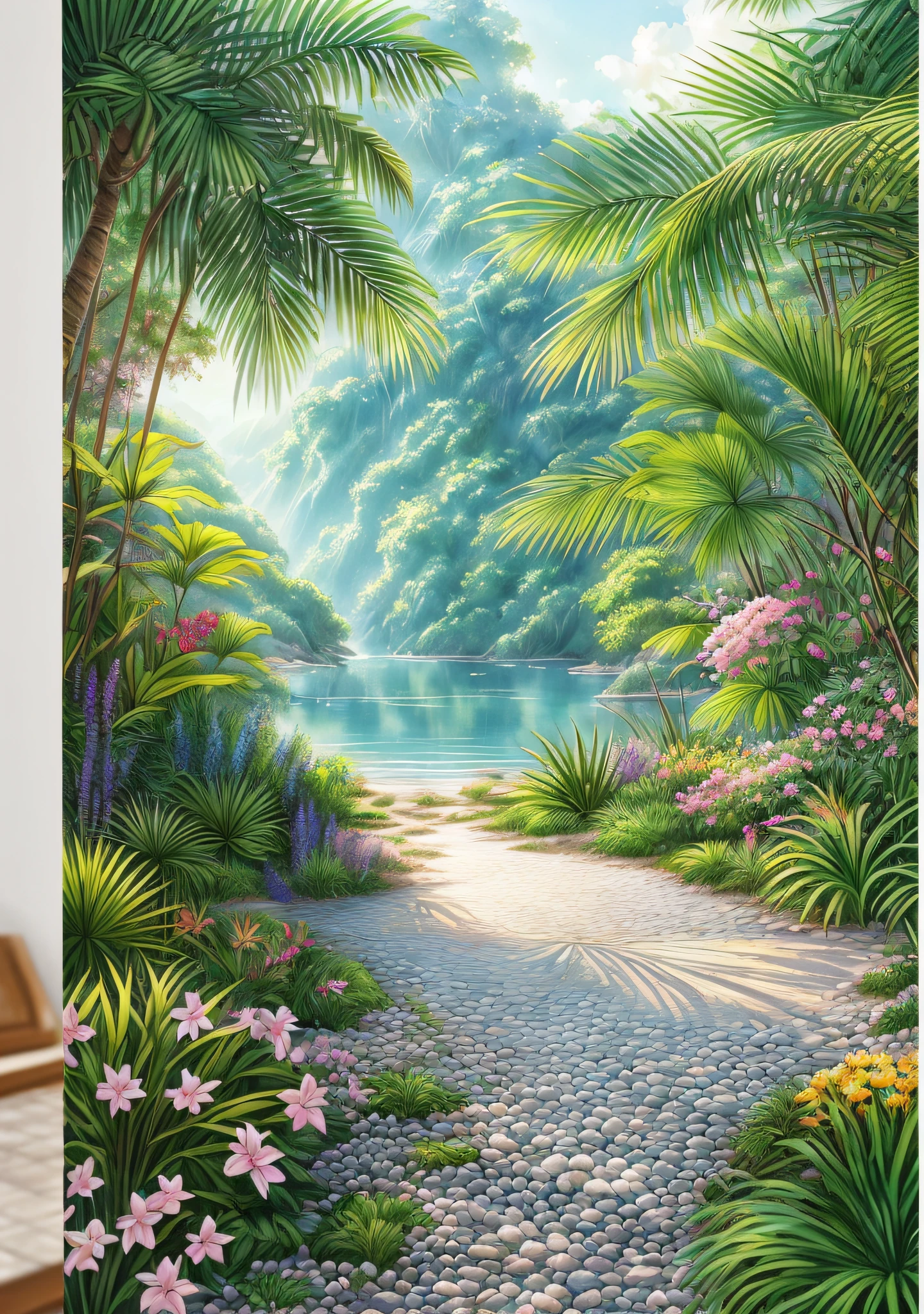 输入： 
(extremely detailed CG unity 8k wallpaper,masterpiece,best quality, ultra-detailed,best illumination,best shadow,an extremely delicate and beautiful),(realistic cat,carimbo,brown,cat eyes,white fur,paws,lovely,curious look),(jungle,lush vegetation,tropical flowers,humidity,water drops,light rays,wind,blurred foreground),watercolor,wide shot 

输出： 
(extremely detailed CG unity 8k wallpaper,masterpiece,best quality, ultra-detailed,best illumination,best shadow,an extremely delicate and beautiful),realistic cat,carimbo,brown,cat eyes,white fur,paws,lovely,curious look,(lush vegetation,tropical flowers,humidity,water drops,light rays,wind), watercolor, wide shot
