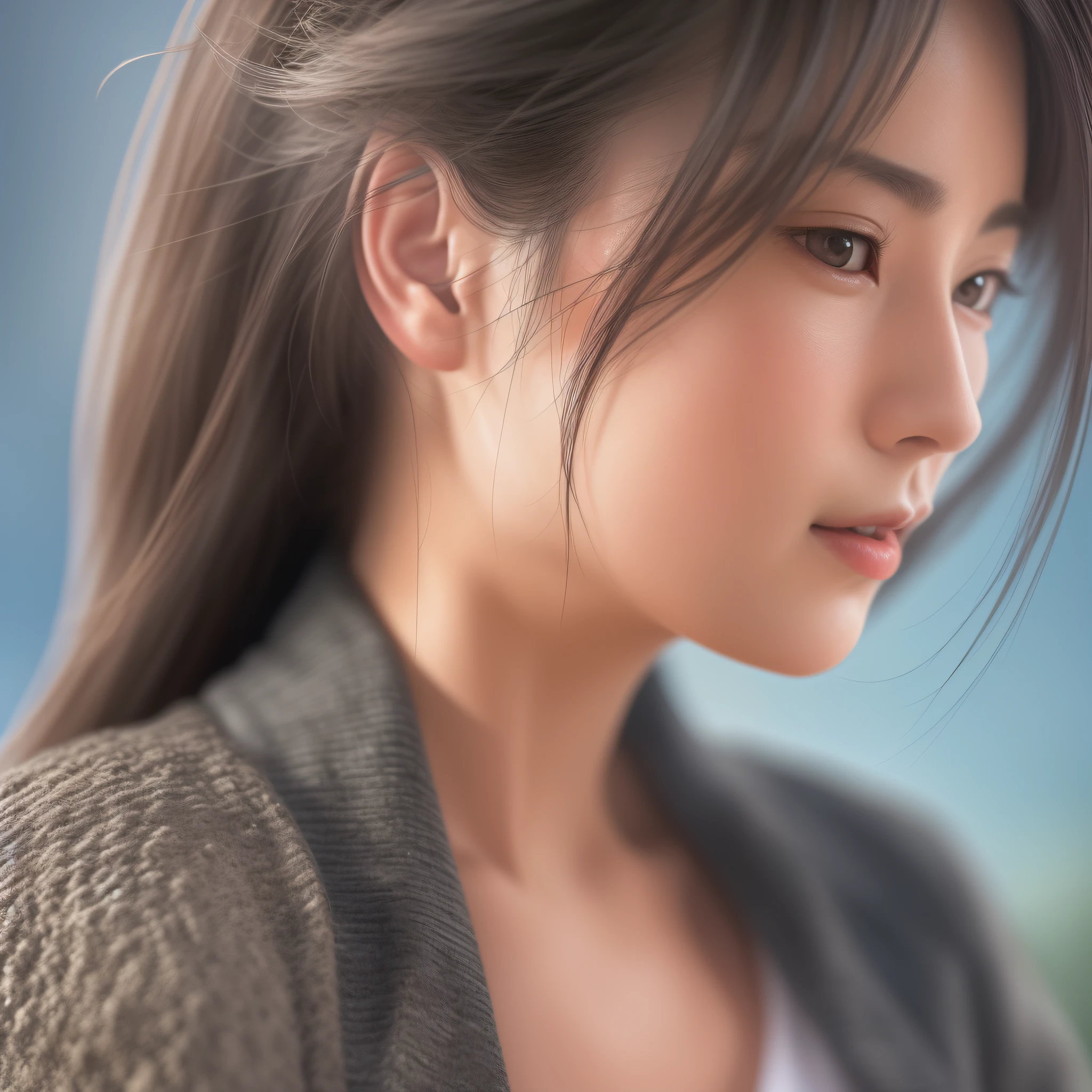masterpiece, best quality, ultra detail, high resolution, 4K, 4K portrait, 8K, 8K portrait, 16K, 16K portrait, Unity 8K wallpaper, highly detailed CG, realistic, raw photography, real person, portrait photography, photorealistic, detail skin, Izumi Sakai, closed mouth