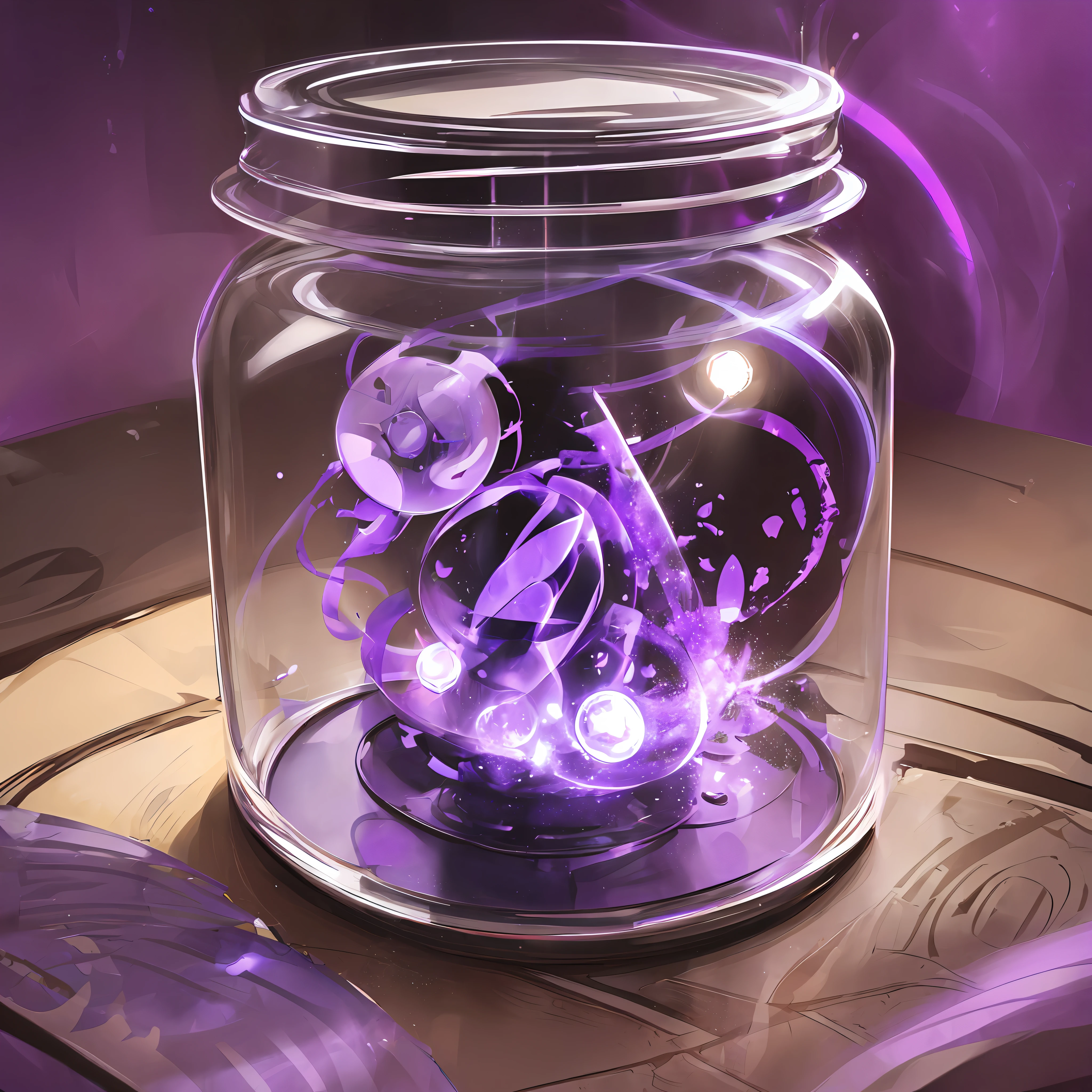 (enclosed scifi magic jar:1.1, glowing purple:1.2)