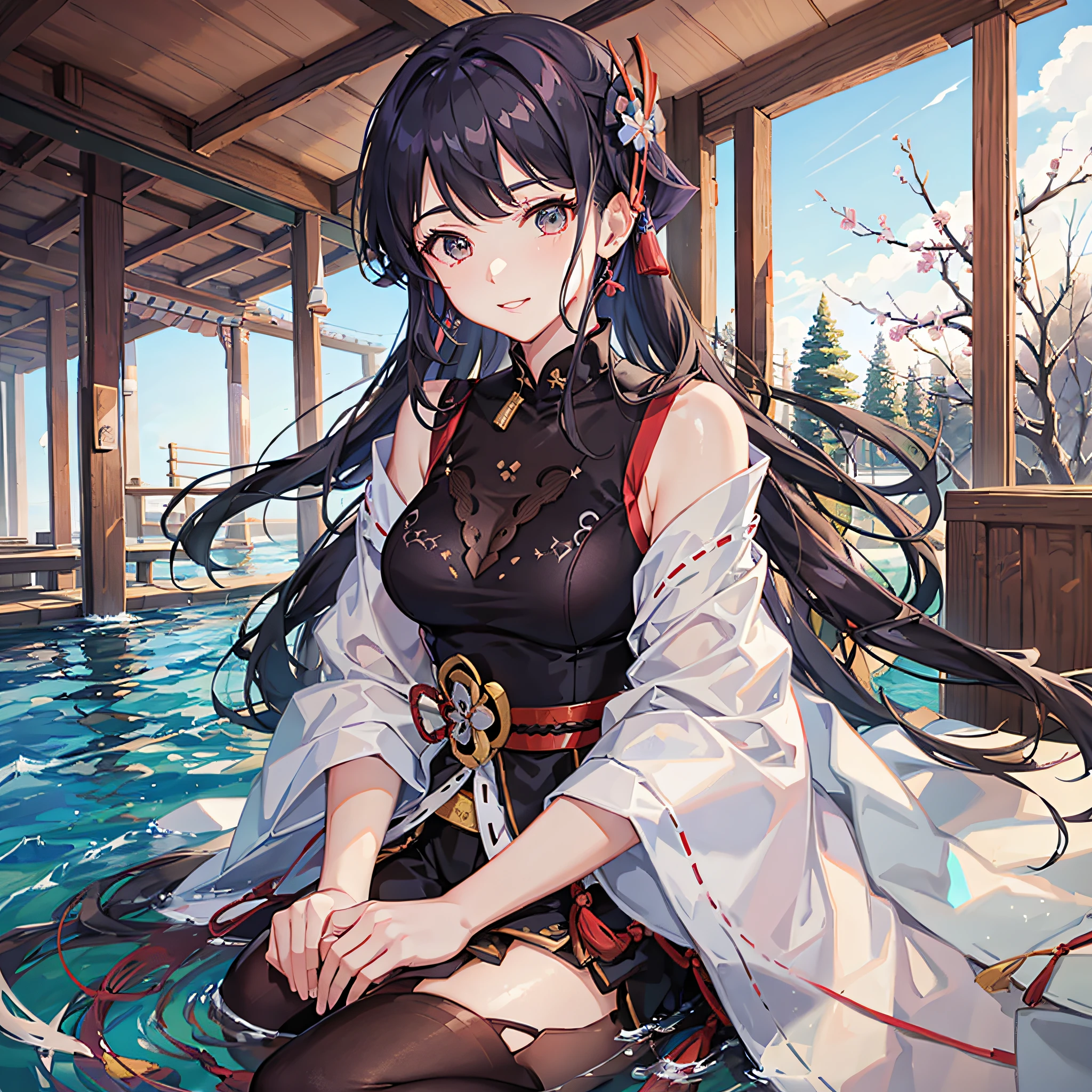 Genshin, Kamisato Ayaka, on the river --auto --s2