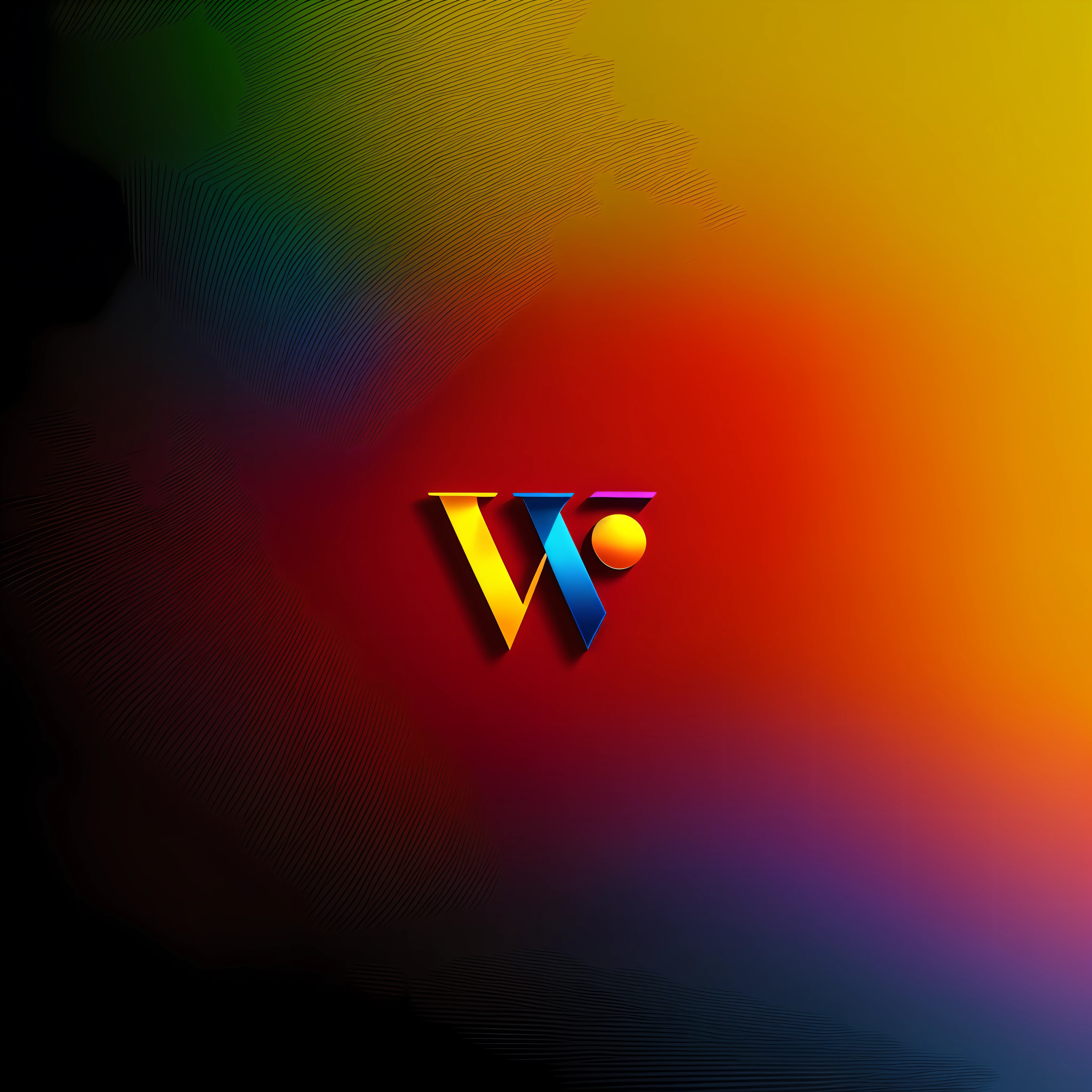 Create a 3D logo for the WY name, gorgeous colors, high brightness, metallic, and jagged textures, the pattern emerges in three-dimensional space, emphasizing the three-dimensional effect and the clarity and smoothness of the lines, optimizing perspective and lens angles, making the vision more layered.
