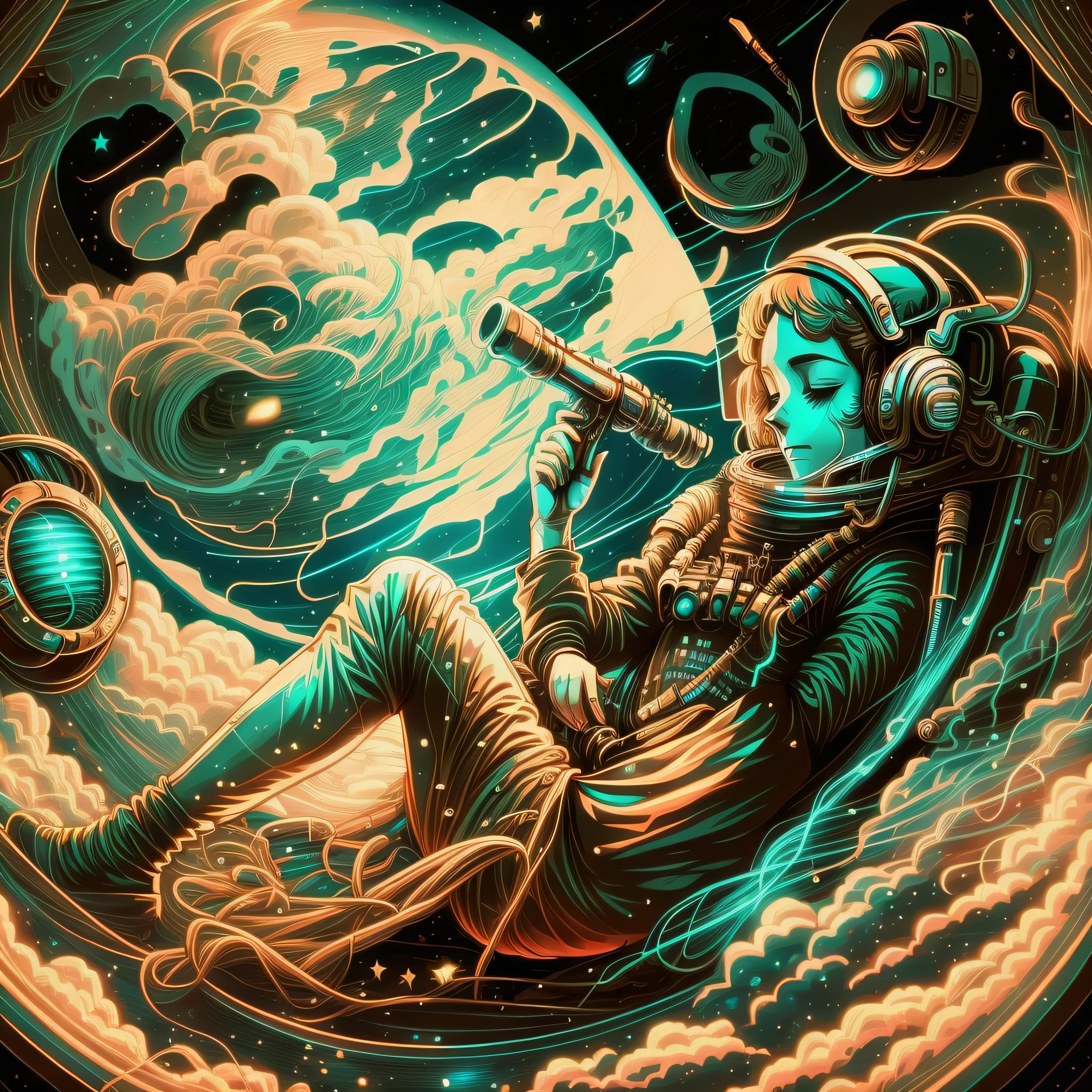Character listening to music in the vacuum of space --auto --s2