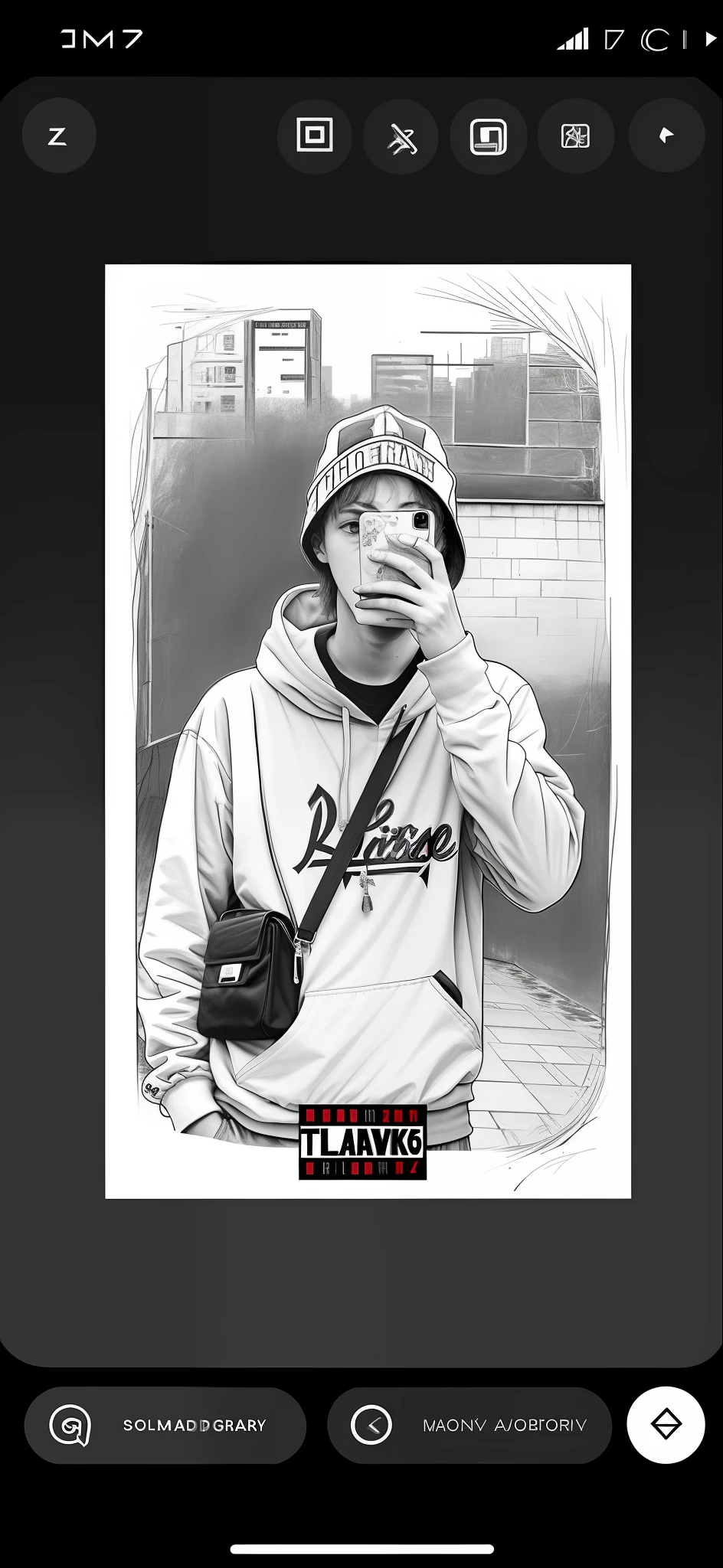 a closeup of a drawing of a man taking photo with cell phone on face, album art cover, new album cover, album cover!, official artwork, rap album cover, bladee from drain gang, album cover, by The Mazeking, pingado, rap album cover art, detailed cover art, Paid art, phonk album cover, music album cover, nostalgic vibes
