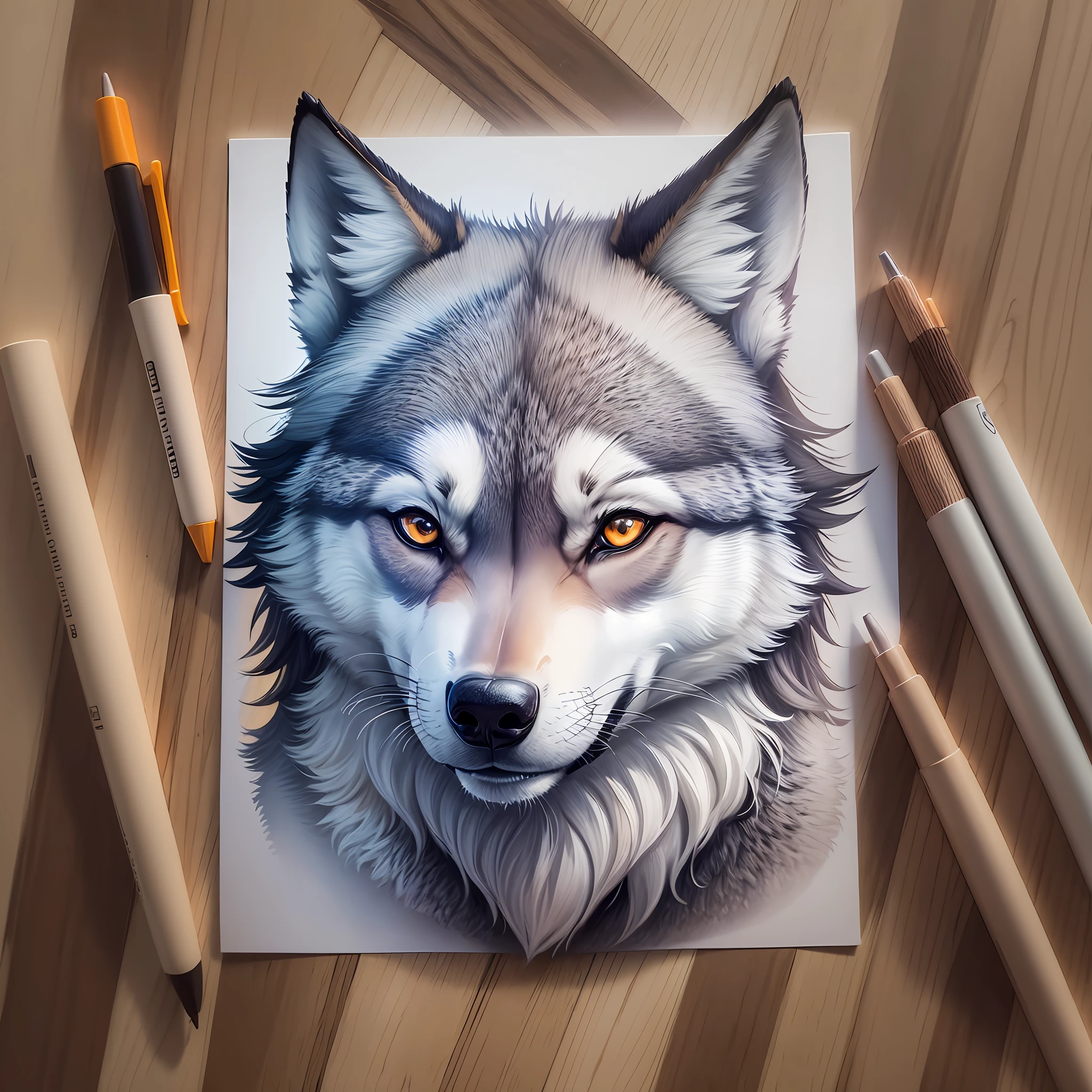 Create a logo with a drawing of a wolf --auto --s2