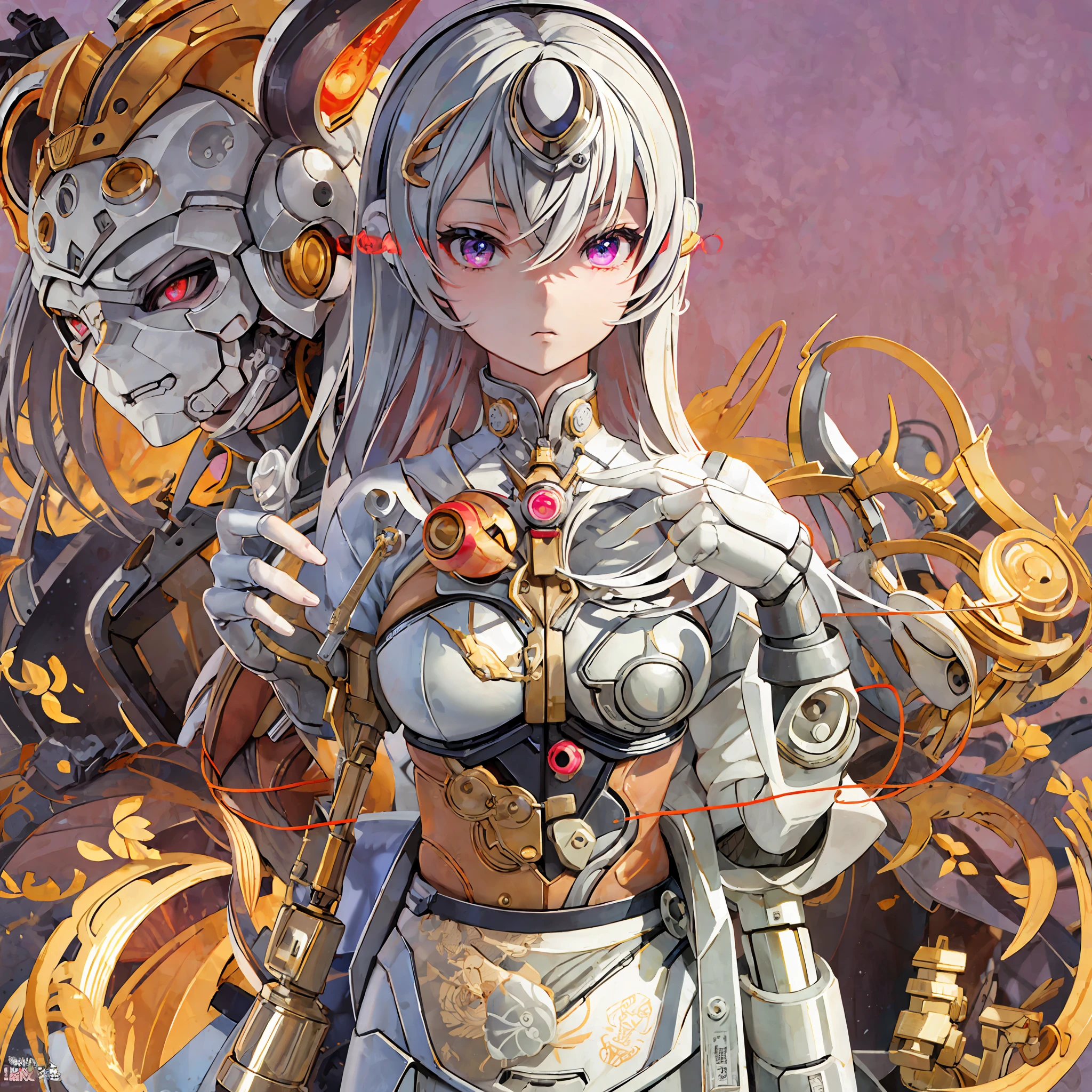 (best quality:1.3),(masterpiece:1.3),(illustration:1.3),(ultra-detailed:1.3), (from side:0.85), 1girl,(solo:1.2),loli,very young,short neck,upper body,small breasts, japanese clothes, japanese armor, (purple eyes:0.75),jewel-like eyes,extremely detailed eyes,extremely detailed face,(seductive smile:0.65),(open mouth:0.4), Cyberpunk,(machine) kabuto,(machine) japanese armor,(machine) japanese clothes,holding tantou, (machine:1.2),(mecha:1.2),mecha (Machine) Skeleton,(Translucent:1.2),(Mechanical (heart)),false limb,prosthetic weapon,(machine) tentacles, easynegative,(multiple girl:1.2), (by bad-artist:1.2), (mutated hands and fingers:1.5), (closed_eyes), (long body :1.3), (mutation, poorly drawn :1.2) ,lowres,(worst quality, low quality:1.6), normal quality, letterbox,deformed,out of frame,60s,70s,80s,90s,00s,ugly,morbid, mutation, arthropod girl,arthropod limbs, disfigured,extra_arms,extra_ears,extra_breasts,(extra_legs:1.2), multiple_arms,multiple_legs,mutilated,poorly drawnhands,extra fingers,mutated hands,poorly drawn face,bad anatomy,bad proportions,extralimbs,more than 2,extra limbs,bad anatomy,malformed limbs,missing arms,miss finglegs,mutated hands,fused fingers,too many fingers,long neck,bad finglegs,cropped,bad feet,bad anatomy disfigured,malformed mutated,missing,limb,malformed hands,extre foot,multiple breasts,short legs,long legs,