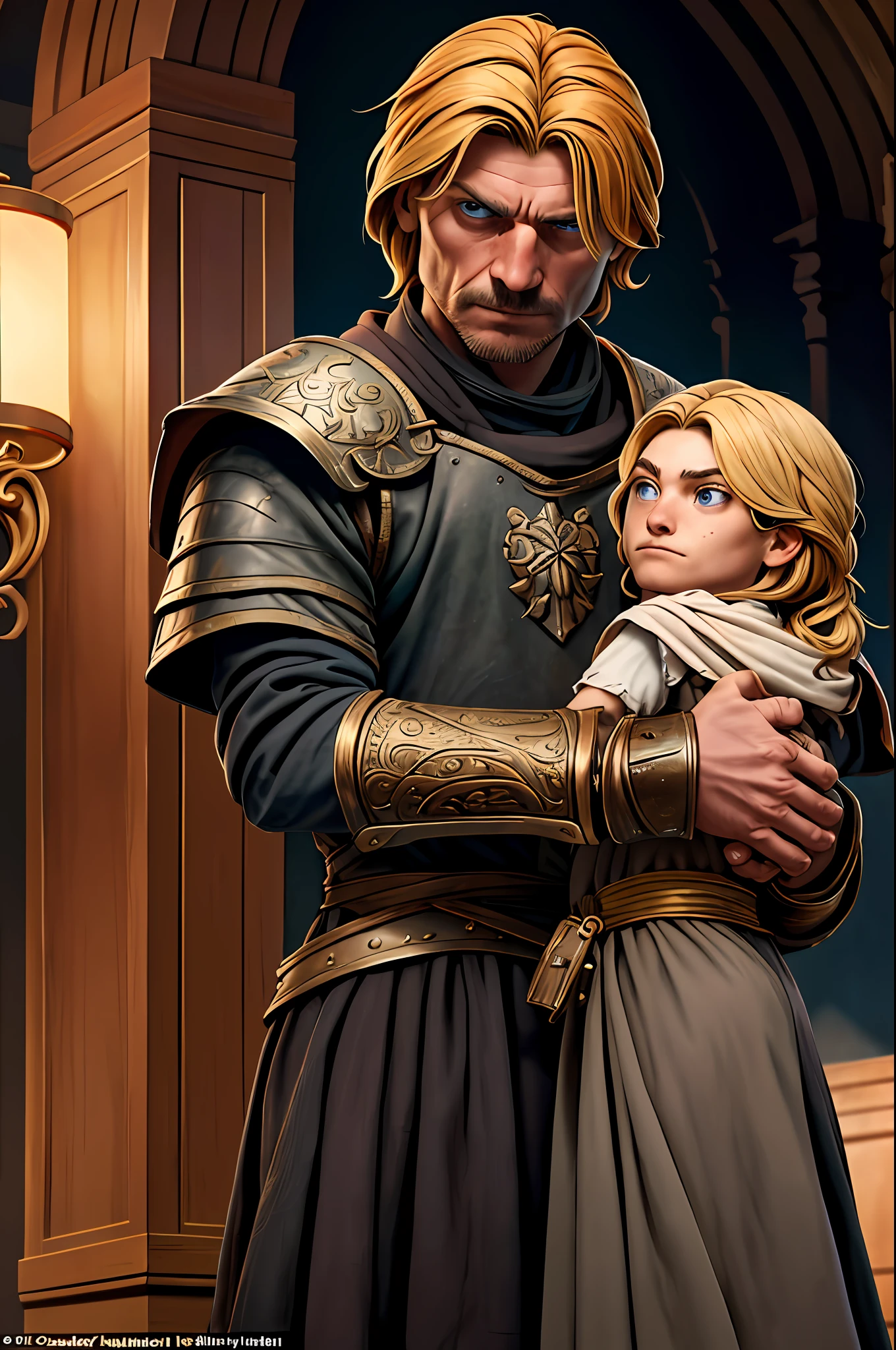 Jaime at first seems to be an amoral and unscrupulous man, but gradually shows himself to be someone more complex, honorable and sympathetic. He has three children, who are unaware that he is their father, products of incest with his twin sister, Cersei Lannister. Jaime portrayed in the HBO series by Nikolaj Coster-Waldau.