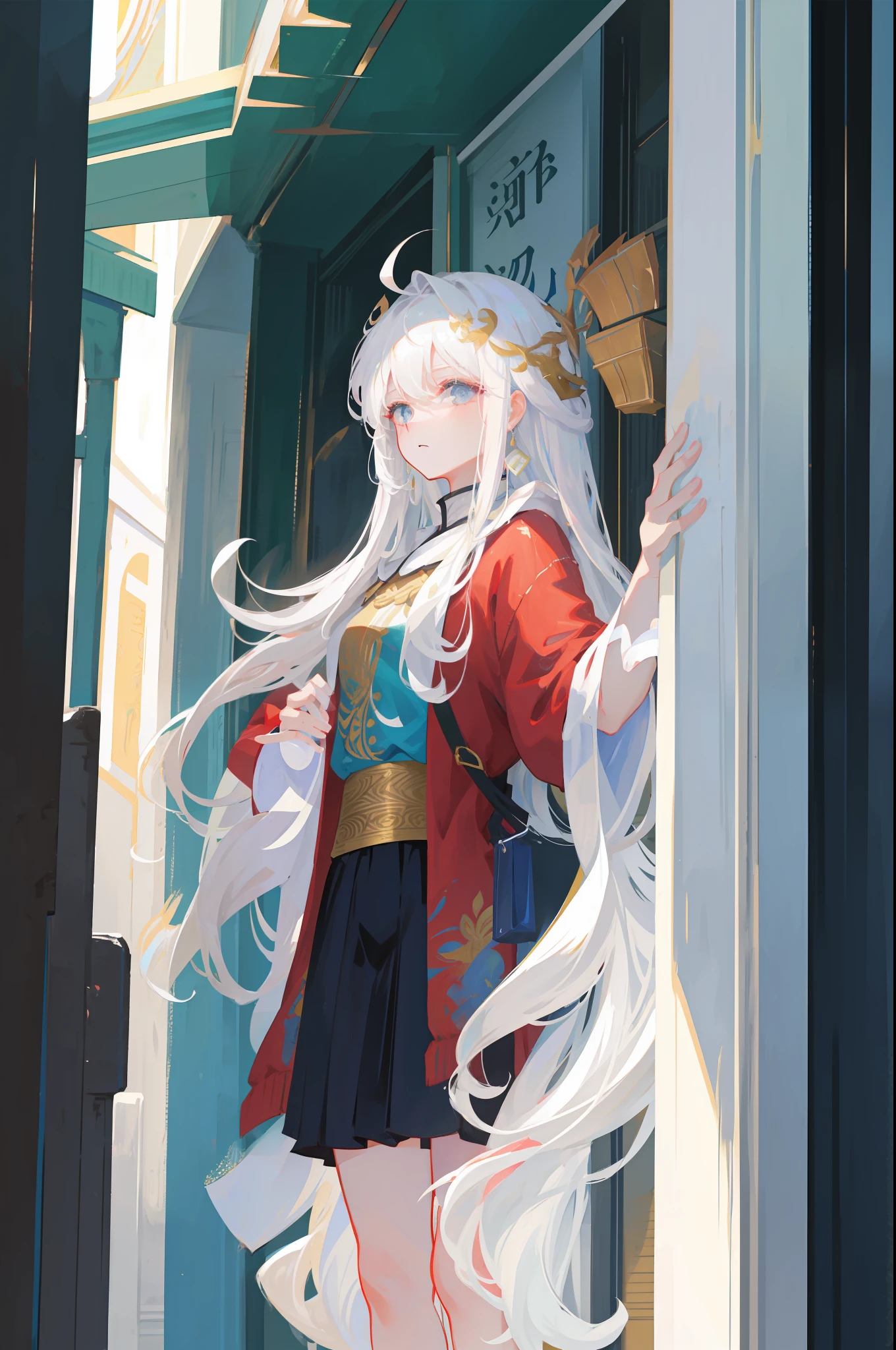 Close-up of a white-haired woman, beautiful character painting, white-haired god, epic exquisite character art, stunning character art, Fan Qi, Wu Zhun Shifan,