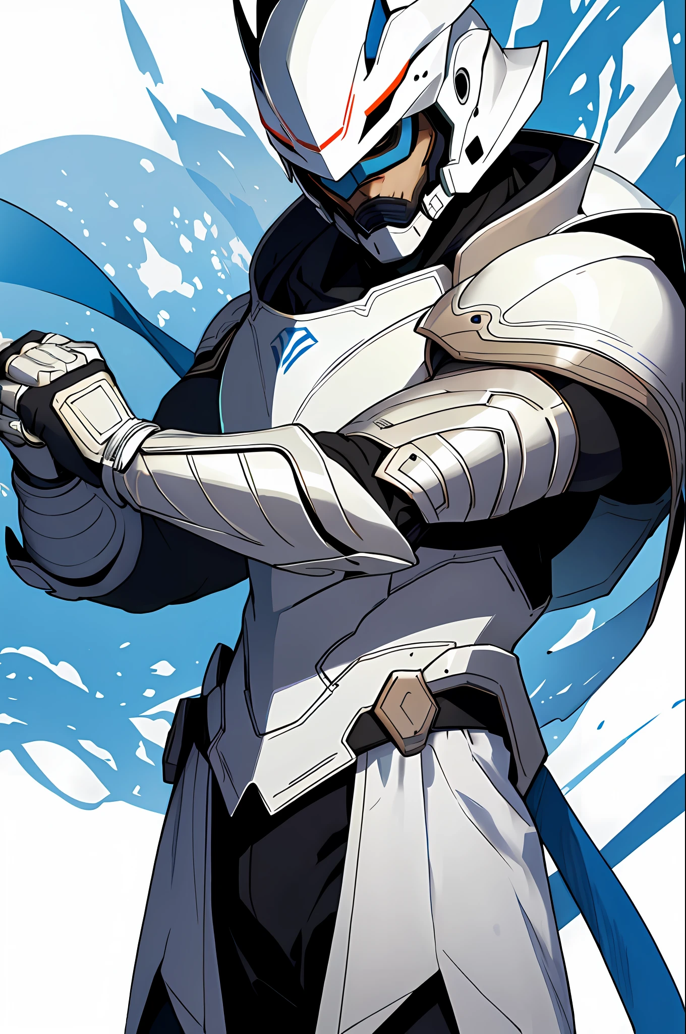 abstract background, 1boy, pose, the most beautiful boy, wearing white armor