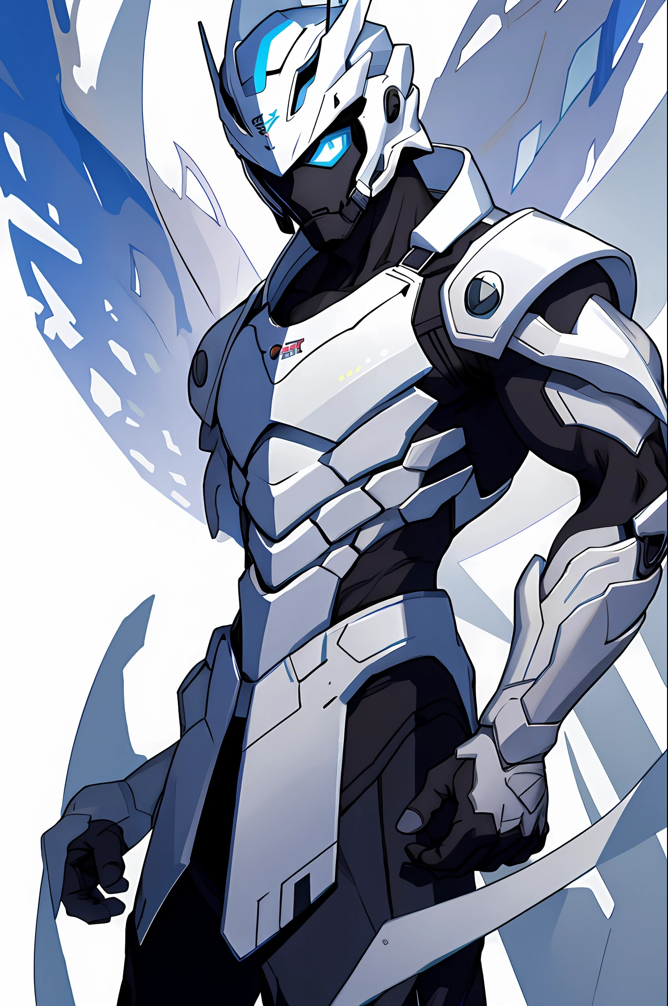 abstract background, 1boy, pose, the most beautiful boy, wearing white armor