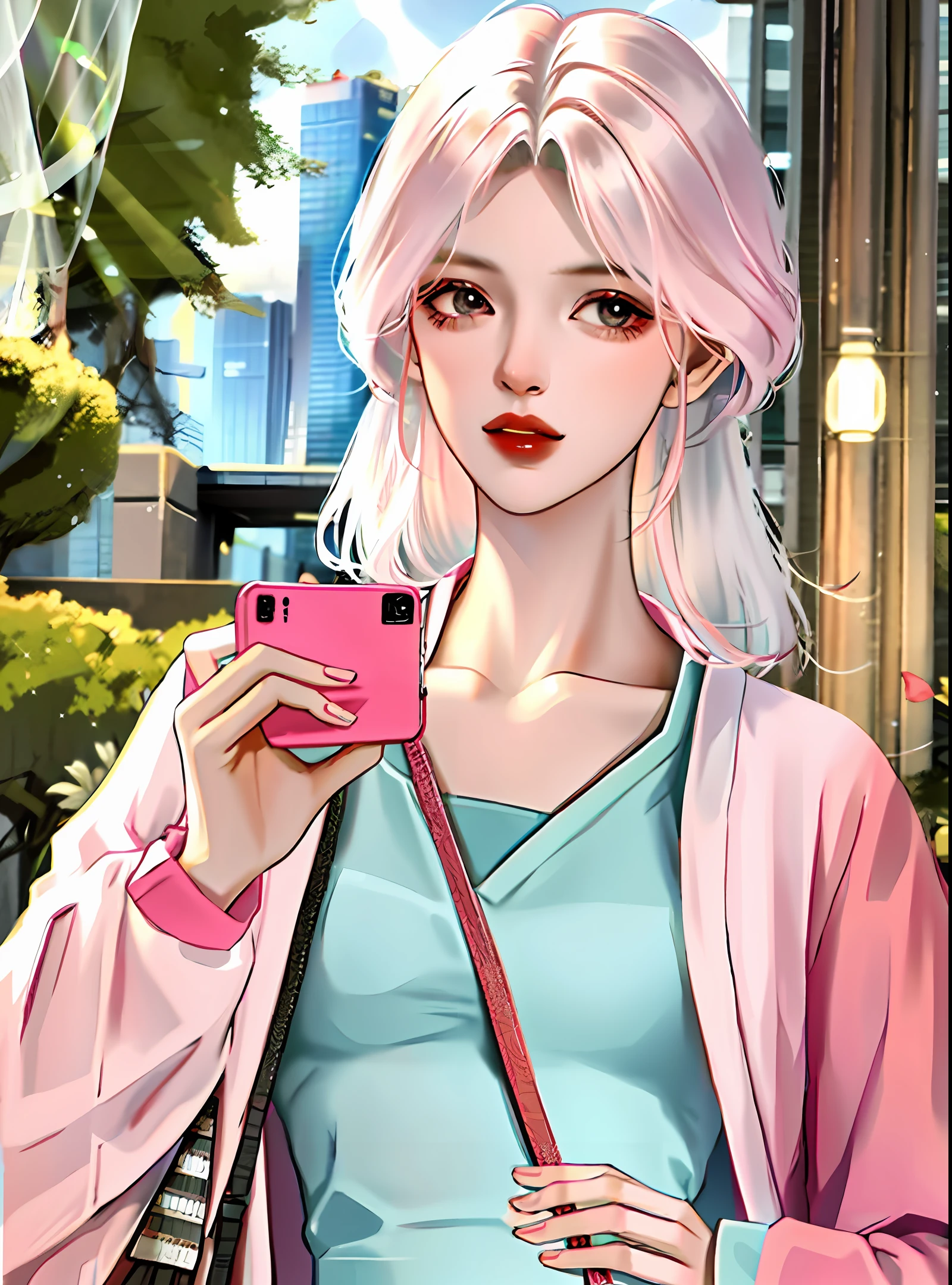 Live-action style
Photo of a semi-long girl taking a selfie