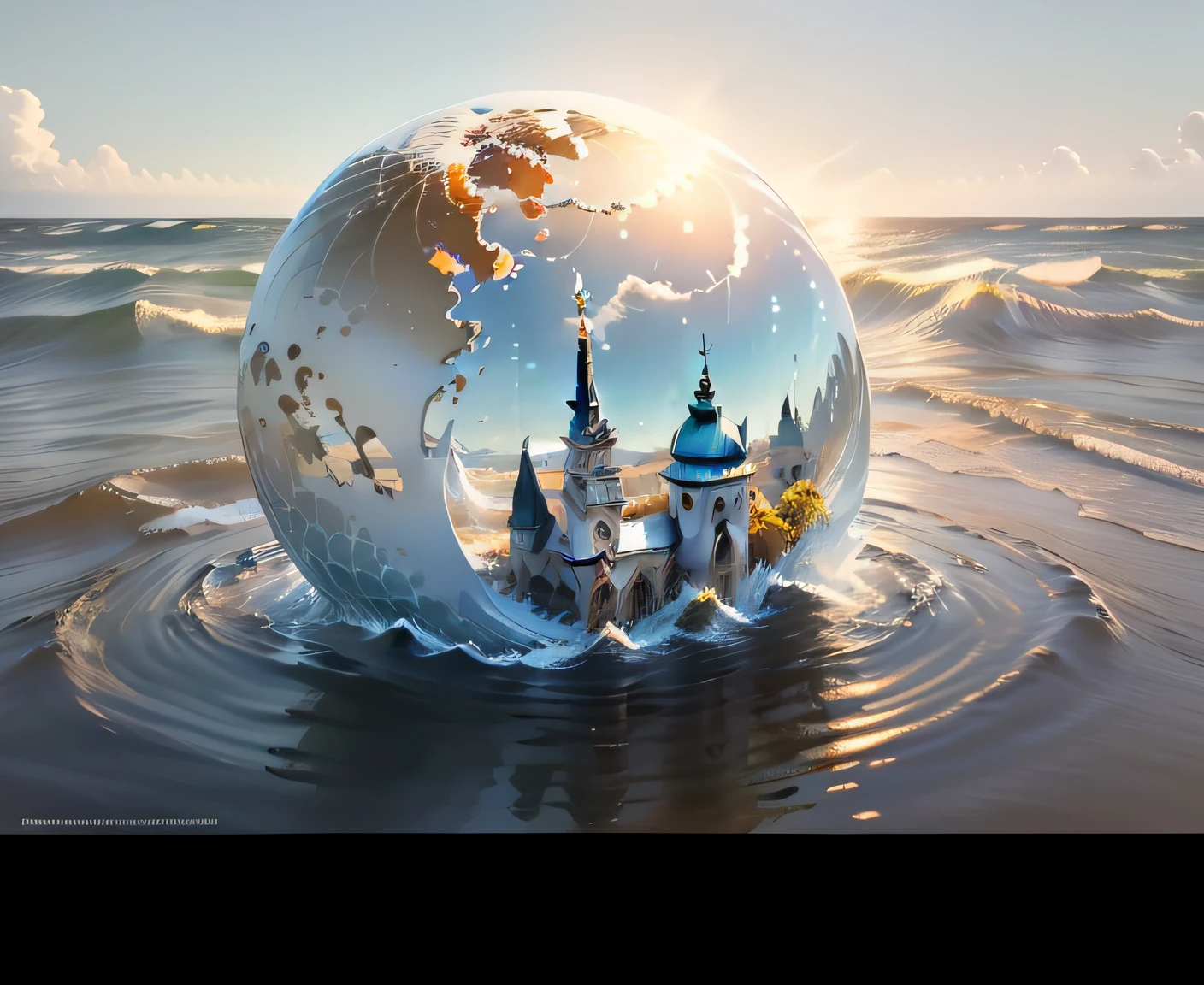 Imagine the serene experience of viewing the open Bible and the globe from a top-down perspective. This captivating image signifies the profound connection between spirituality and our global community. As the waves gently embrace the shore in the background, the soft sunlight illuminates the scene, enveloping it in a warm and peaceful glow. From this vantage point, contemplate the words of the Bible and the representation of the globe, reminding yourself of the unity and harmony that exist between personal faith and our shared world