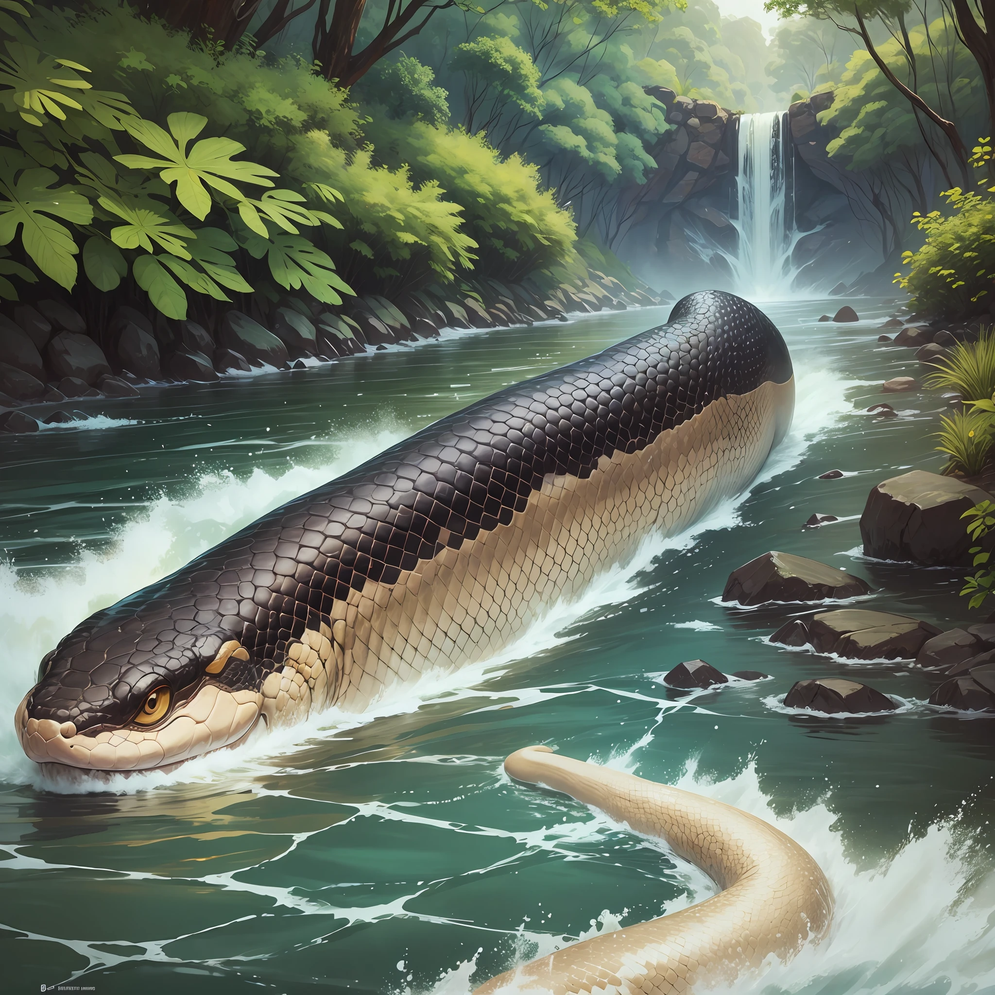 Big snake in river --auto --s2