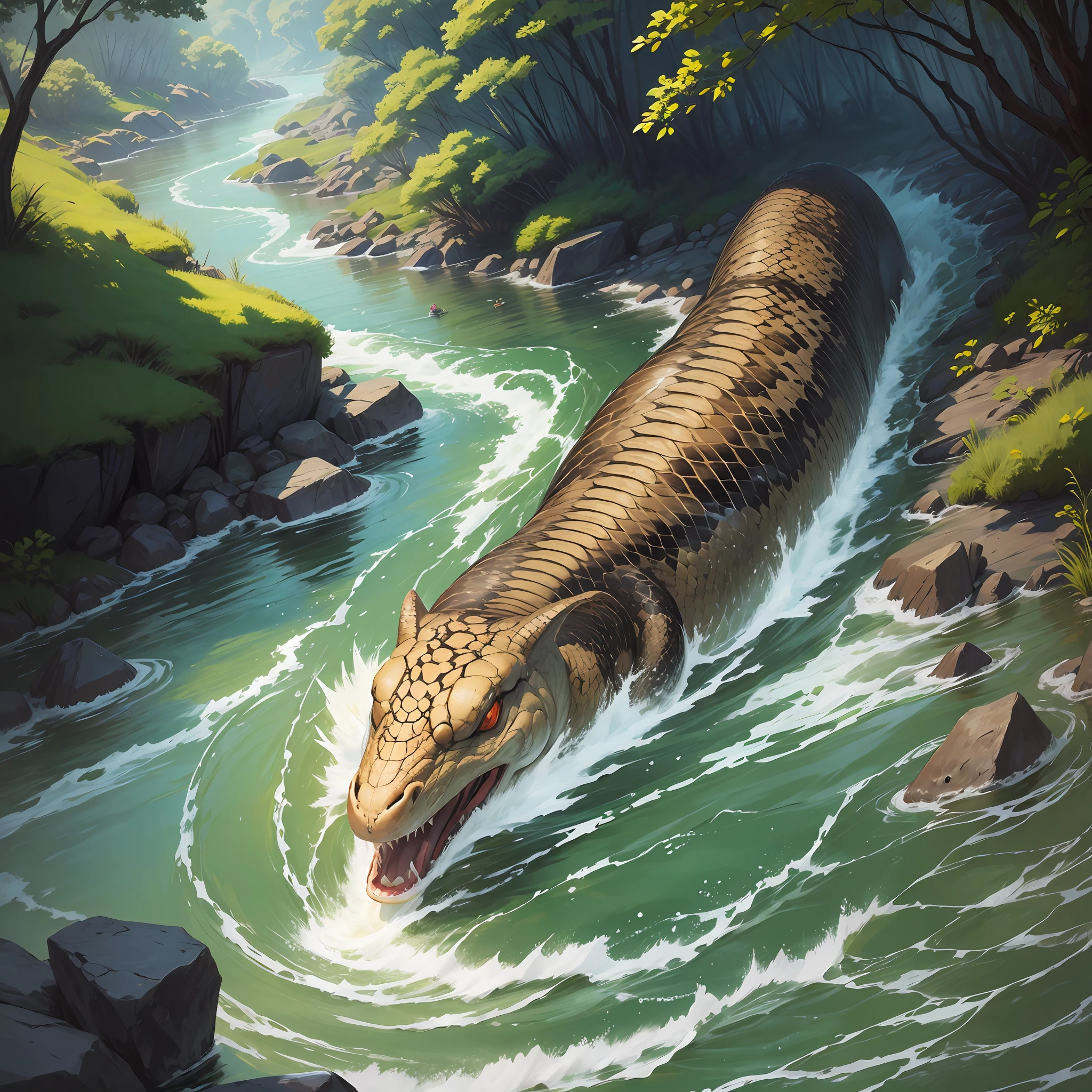 Big snake in river --auto --s2