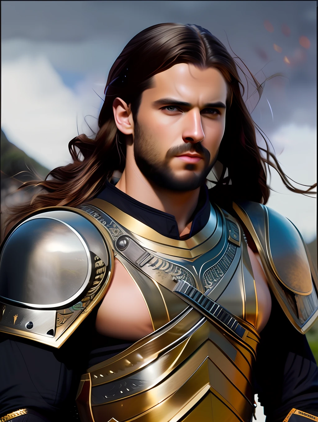 fking_scifi, fking_scifi_v2, portrait of a young, muscular very handsome and attractive Spartan warrior man, in front of a beautiful waterfall, long messy hair, hairy body, rich colorful and bronze jewelry, close up, regal pose and attitude. fking_cinema_v2. , very strong and fitted, intense action, dynamic juxtaposition, warrior helmet and a sword, fierce, tumblr contest winner, hurufiyya, very strong and masculine, movie still, cinematic lighting. photograph, detailed symmetric realistic face, extremely detailed natural texture, peach fuzz, long waived hair, masterpiece, absurdres, nikon d850 film stock photograph, kodak portra 400 camera f1.6 lens, extremely detailed, amazing, fine detail, intense actio, hyper realistic lifelike texture, dramatic lighting, unrealengine, trending on artstation, cinestill 800 tungsten, looking at the viewer, photo realistic, RAW photo, TanvirTamim, high quality, highres, sharp focus, extremely detailed, cinematic lighting, action, 8k uhd,-imagine-
