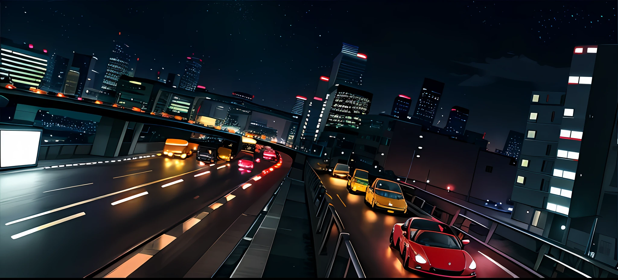 Arapt view of cars driving on city streets at night, night shot, dashcam lens, dashcam lens, movie lens, night camera lens, camera lens, blur lens, through the city, 2 4 0 p lens, lens, car on the highway, low quality lens, tv lens, front, cool lights, dashcam