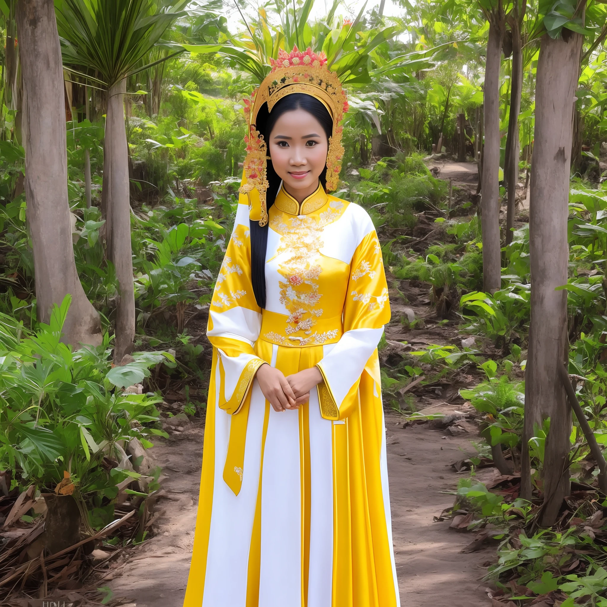 Nhat Binh Ao Dai, originally a royal dress for queens, concubines, concubines and princesses of the Nguyen Dynasty, has now become a popular costume of Hue women on the occasion of weddings and is increasingly worn by young Vietnamese women. favorite to use on solemn occasions not only in Hue but also spread nationwide and also abroad, where Vietnamese people live and do business.... --auto --s2