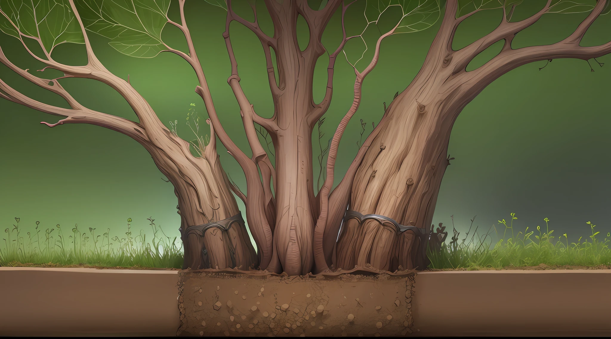 Illustrate the transfer of fixed nitrogen from the bacteria to the plant, through nodules on the roots or other relevant mechanisms.