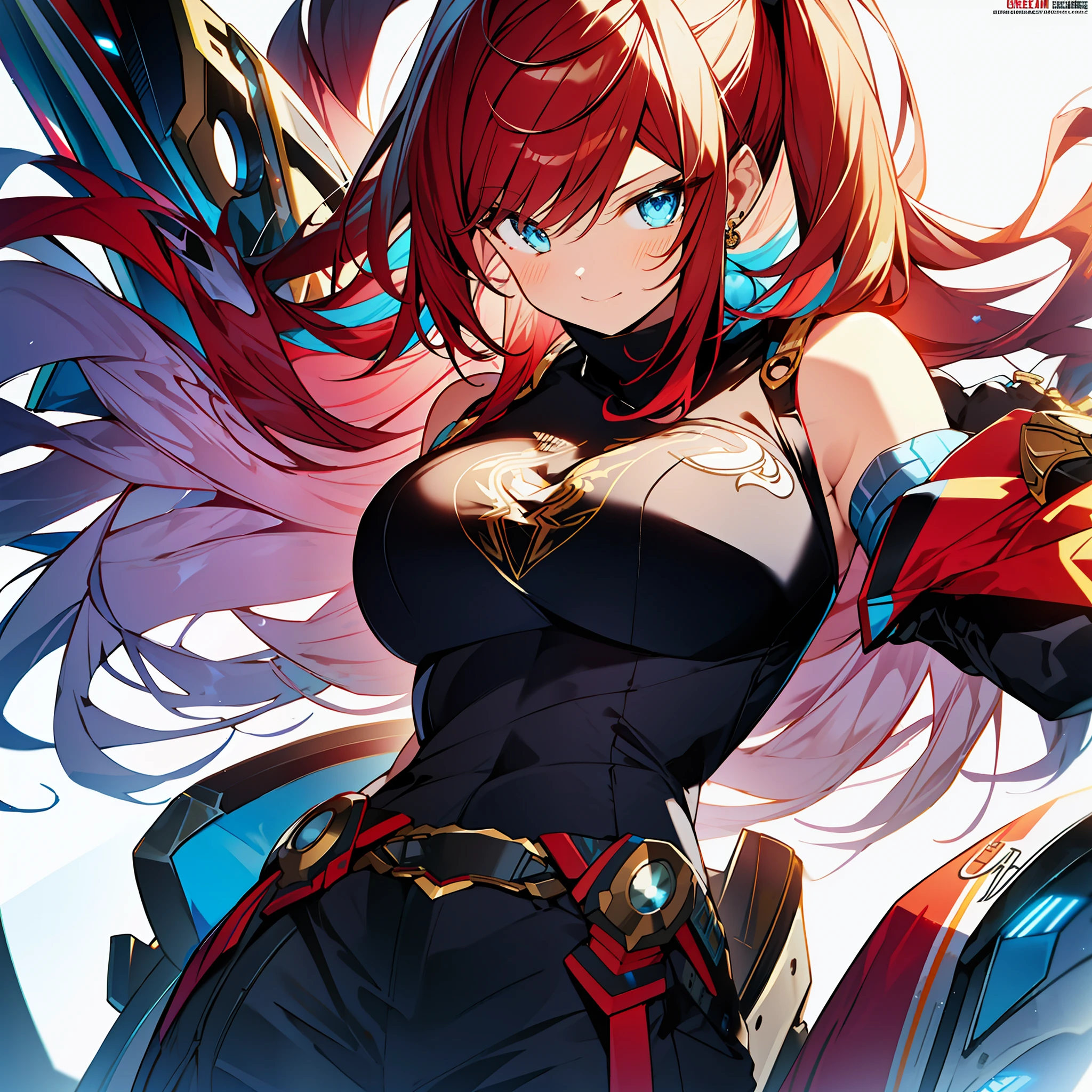 background, language_text, Japanese letters in graffit ,girls, long red hair, excellent lighting, sidelighting, (), vhsKeeper,, style GUILTY GEAR -STRIVE perfect ultimate (flat color: 1.3), (magazine_cover: 1.4), (multicolored_background: 1.3), striped_background, card_background, :: comix style by joe madureira :: circular pieces of white metals glued to the ultra detailed arms coming out sparkling shine, , perfect and detailed, ultra detailed shirt with abstract design and with Japanese graffit print of the sides of the outfit, image of girls with big breast, on top of a futuristic motorcycle, with immersive effects, hover effect, background graffiti style tribal tattoo with vibrant colors "HDR ultra" detailed and with focus effect, (masterpiece: 1.2, best quality), (beautiful eyes with huge eyelashes finely detailed: 1.2), , ((Solo)), (Finely detailed eyes and detailed face :1.3), in various full-body attack poses, (cute background: 1.2),futuristic costume, Super detailed circular metals Clinging to arms and pants, fantastic paintings