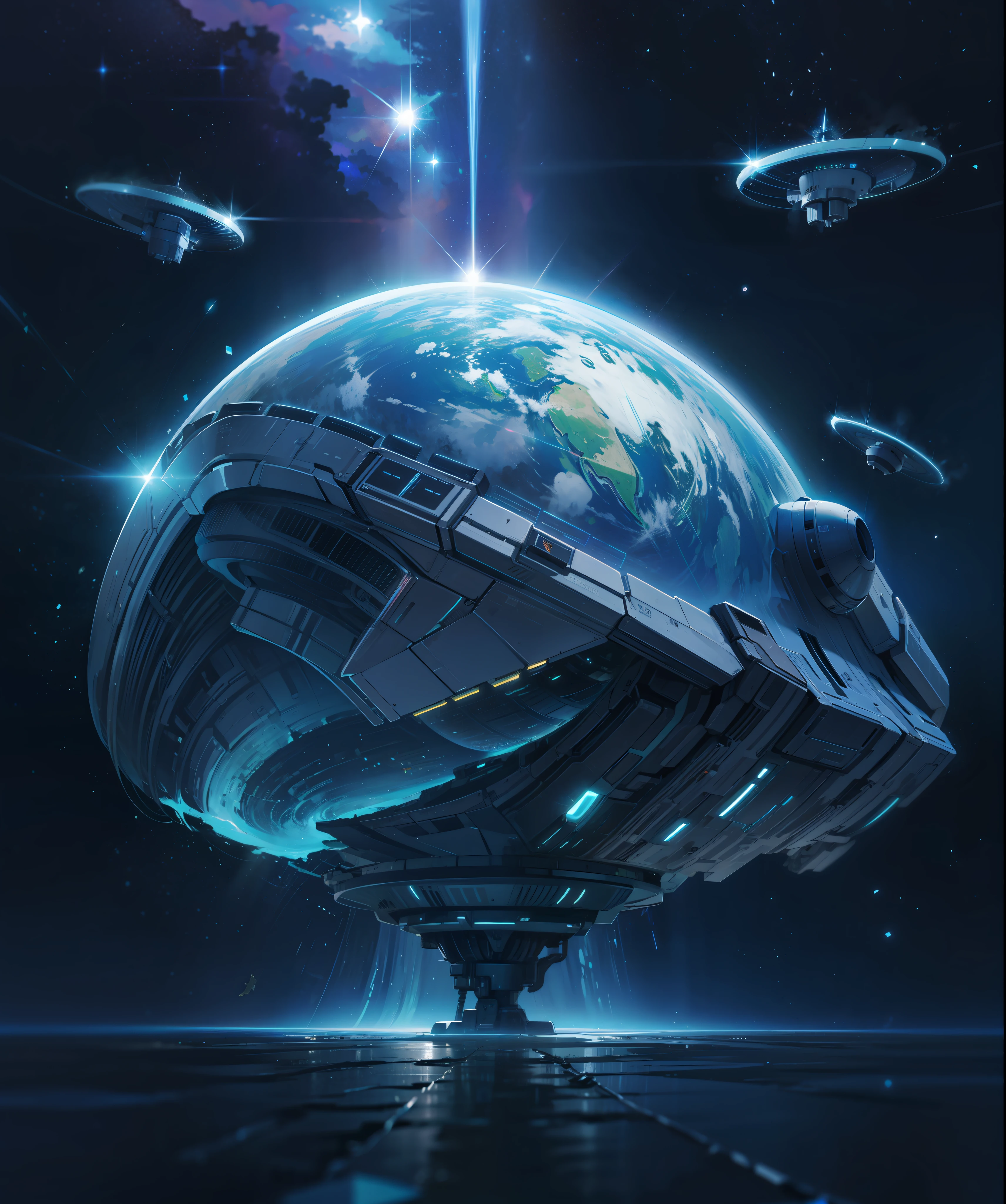 ai, machine, starship, sci fi, cosmic, bioluminescência