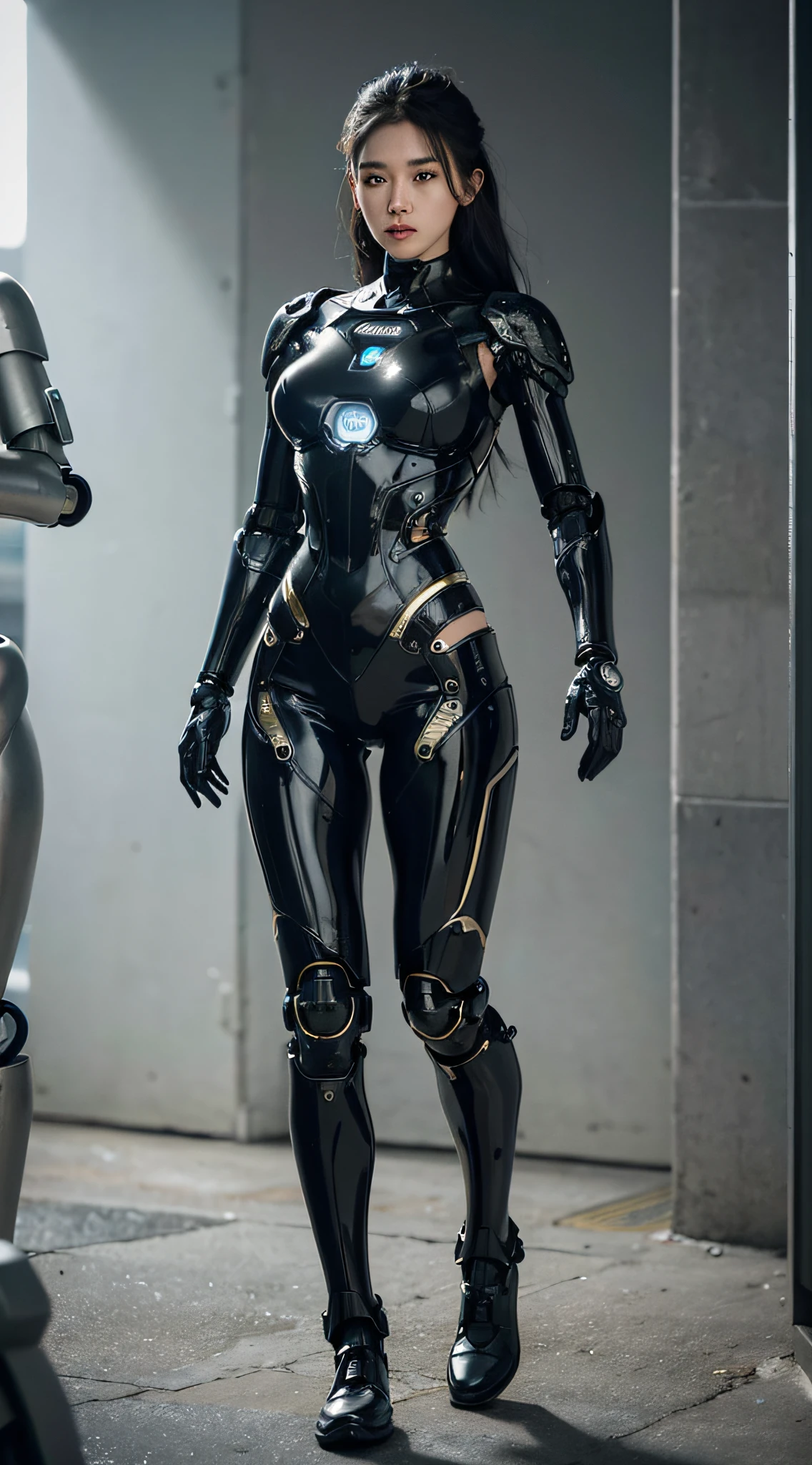 perfect female face, female robot, ceramic silhouette, robot, robot parts, cable, microchip, lace, bare spine, bare bones, exoskeleton, broken parts, bare internal organs, broken body, full body, beautiful asian female face, clean face, full face, fine face, lush hair, big breasts, long calves, beautiful, walking, studio soft light, edge light, very delicate, elegant, cyberpunk, surrealism, anatomy, beautiful background, 3d rendering, octane rendering, HR Giger style, 8k, best quality, illustration, very detailed, CG, wallpaper, fidelity, stunning, fine detail, masterpiece, best quality, official art, absurd, 150 mm