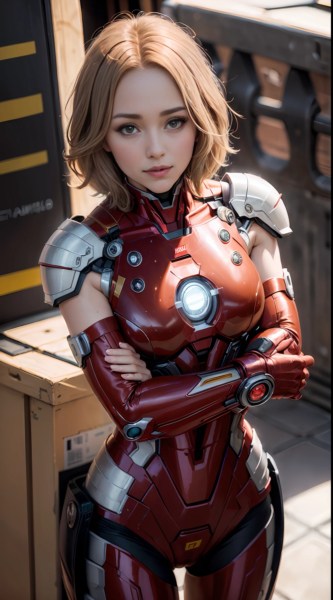 Iron Man, bustling metropolis, (inspired by the Avengers), Iron Man suit, (8k, foto RAW, fotorrealista: 1, 25), (muito brilho labial, muitos cílios, melhor qualidade, ultra alta resolução, profundidade de campo, aberração cromática, Luz Ampla, Cor Natural, distant image (1:2)