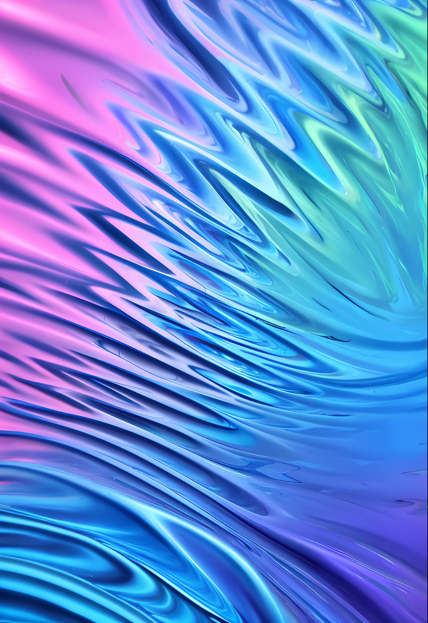 mobile wallpaper, pure color block, blue, dark blue, aurora, natural geometry, gradient, (fluid), high quality, round,