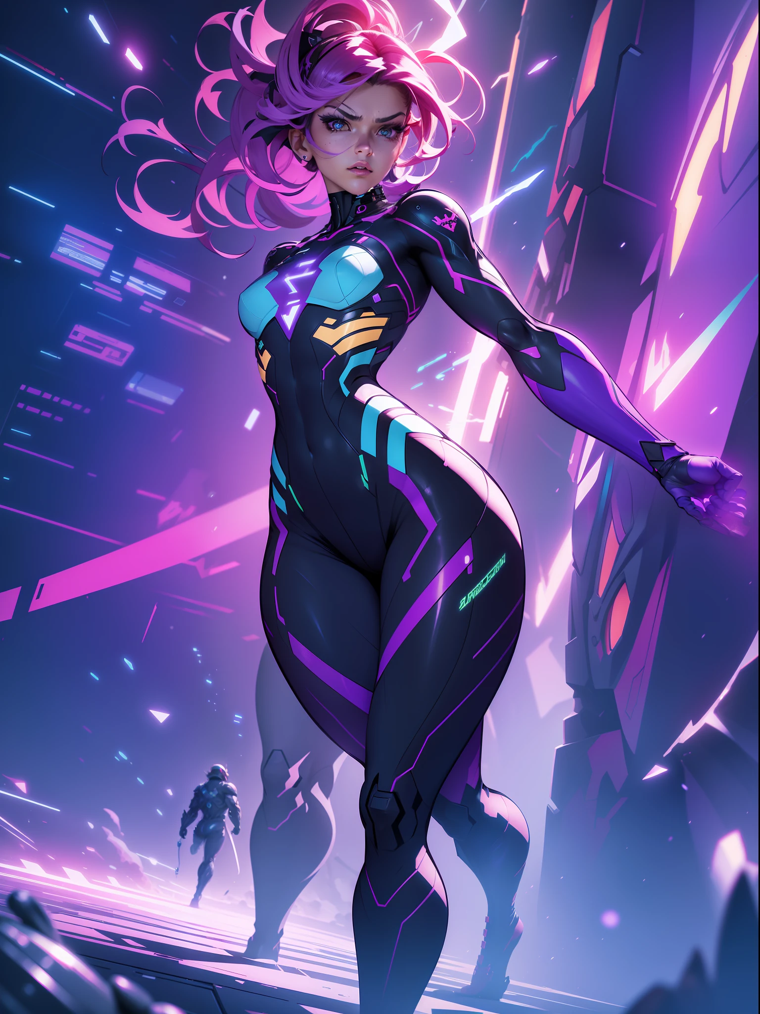 Txt2Img
14:55:06
((Best quality)), ((masterpiece)), (detailed: 1.4), (Absurd), paper, colorful line art, perfect face, Hot Latin woman fighter pilot ready for war, dark skin, lightning and lightning, defined muscular sculptural body, Wolverine mask, (((full body))), bare half-thick thighs, closed mouth, muscular body covered in purple tech clothing, Neon Genesis Evangelion style, cyberpunk, generous neckline, ((perfect small breasts)), ((totally purple clothing with golden rays)), (((short dark purple straight hair)))), long black eyelashes heavy makeup, garter belt, niji --V5, close to real, psychopath, crazy face, sexy pose, red and white background, 2 pieces clothing, centered, scale to fit dimensions, HDR (High Dynamic Range),Ray Tracing,NVIDIA RTX,Super-Resolution,Unreal 5,Subsurface dispersion, PBR Texture, Post-processing, Anisotropic filtering, Depth of field, Maximum clarity and sharpness, Multilayer textures, Albedo and specular maps, Surface shading, Accurate simulation of light-material interaction, Perfect proportions, Octane Render, Two-tone lighting, Wide aperture, Low ISO, White balance, Rule of thirds, 8K RAW, crysisnanosuit