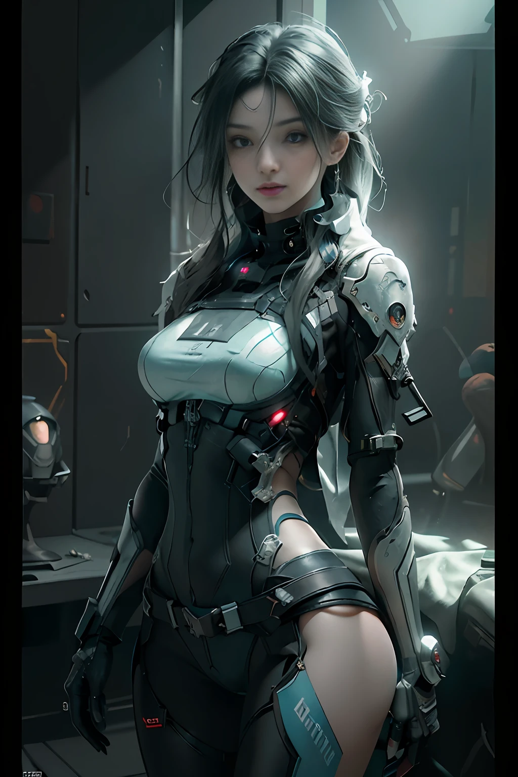 ((Best quality)), ((masterpiece)), (detailed:1.4), 3D, an image of a beautiful cyberpunk female,HDR (High Dynamic Range),Ray Tracing,NVIDIA RTX,Super-Resolution,Unreal 5,Subsurface scattering,PBR Texturing,Post-processing,Anisotropic Filtering,Depth-of-field,Maximum clarity and sharpness,Multi-layered textures,Albedo and Specular maps,Surface shading,Accurate simulation of light-material interaction,Perfect proportions,Octane Render,Two-tone lighting,Wide aperture,Low ISO,White balance,Rule of thirds,8K RAW,