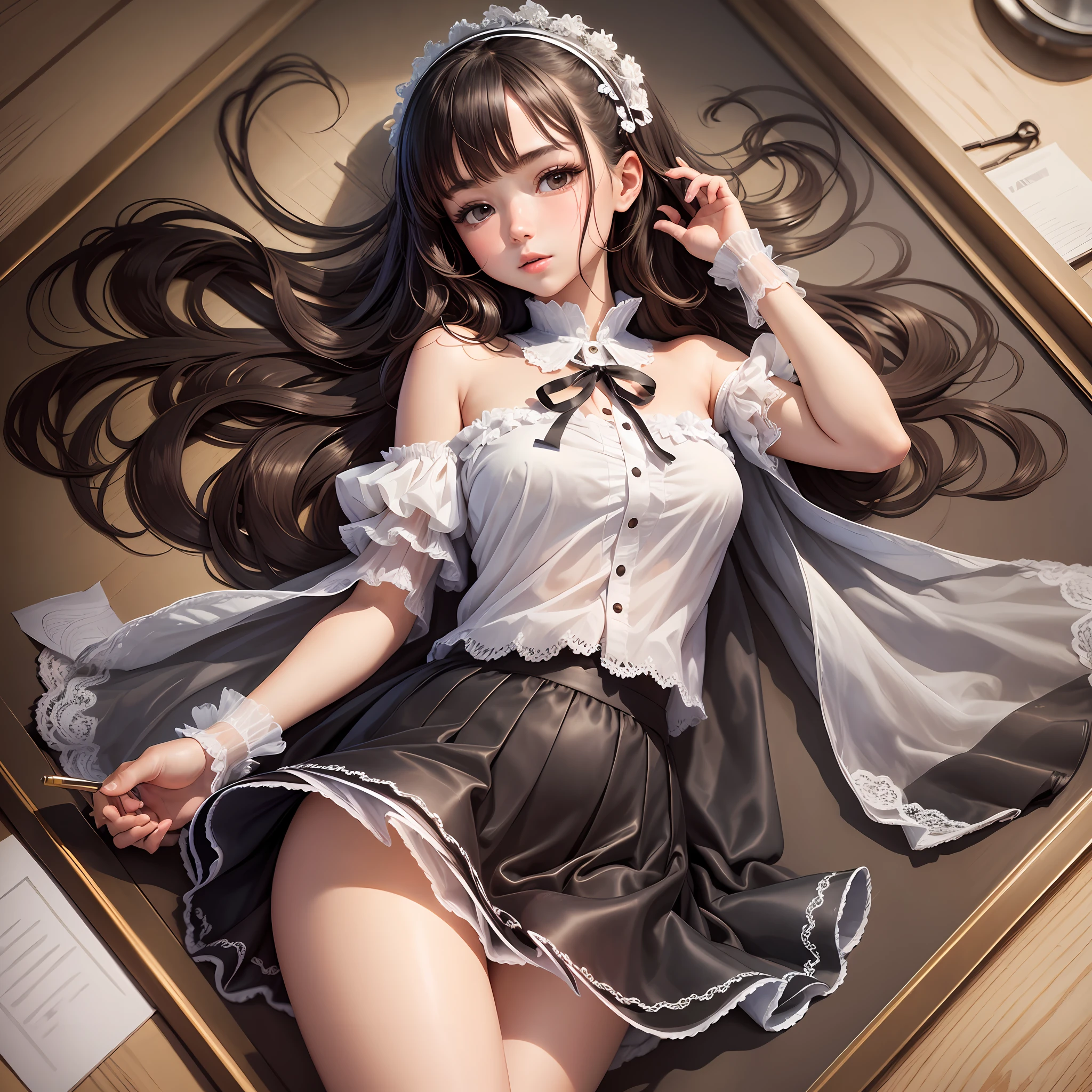 Highest quality, outstanding details, super high resolution, (fidelity: 1.4), the best illustration, favor details, highly condensed 1girl, with a delicate and beautiful face, nude tight gauze skirt --auto --s2