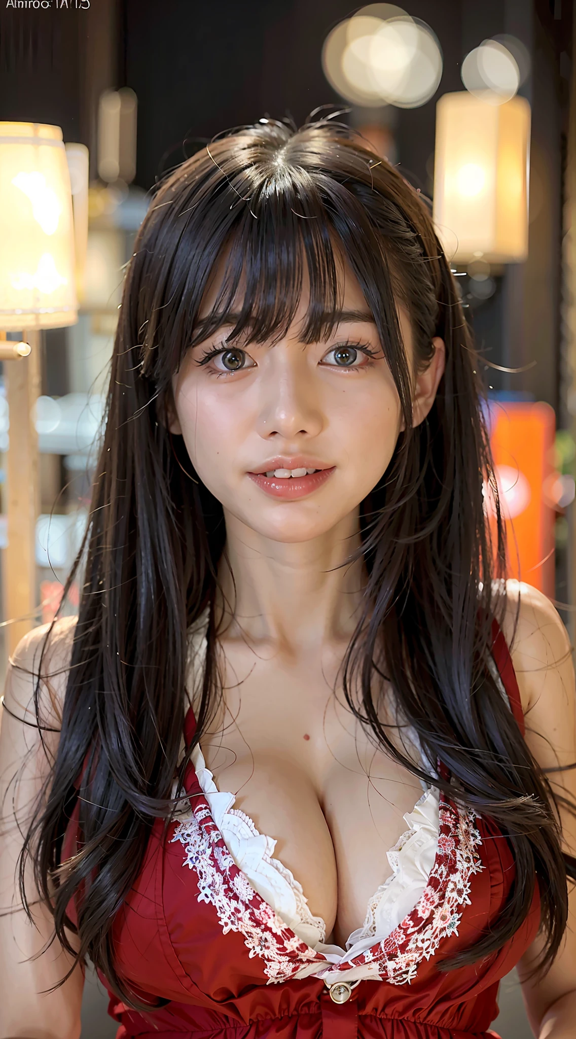 araffe asian woman in red dress posing for a picture, realistic young gravure idol, 奈良美智, young pretty gravure idol, young gravure idol, beautiful japanese girls face, young skinny gravure idol, young sensual gravure idol, japanese model, yasumoto oka, sakimi chan