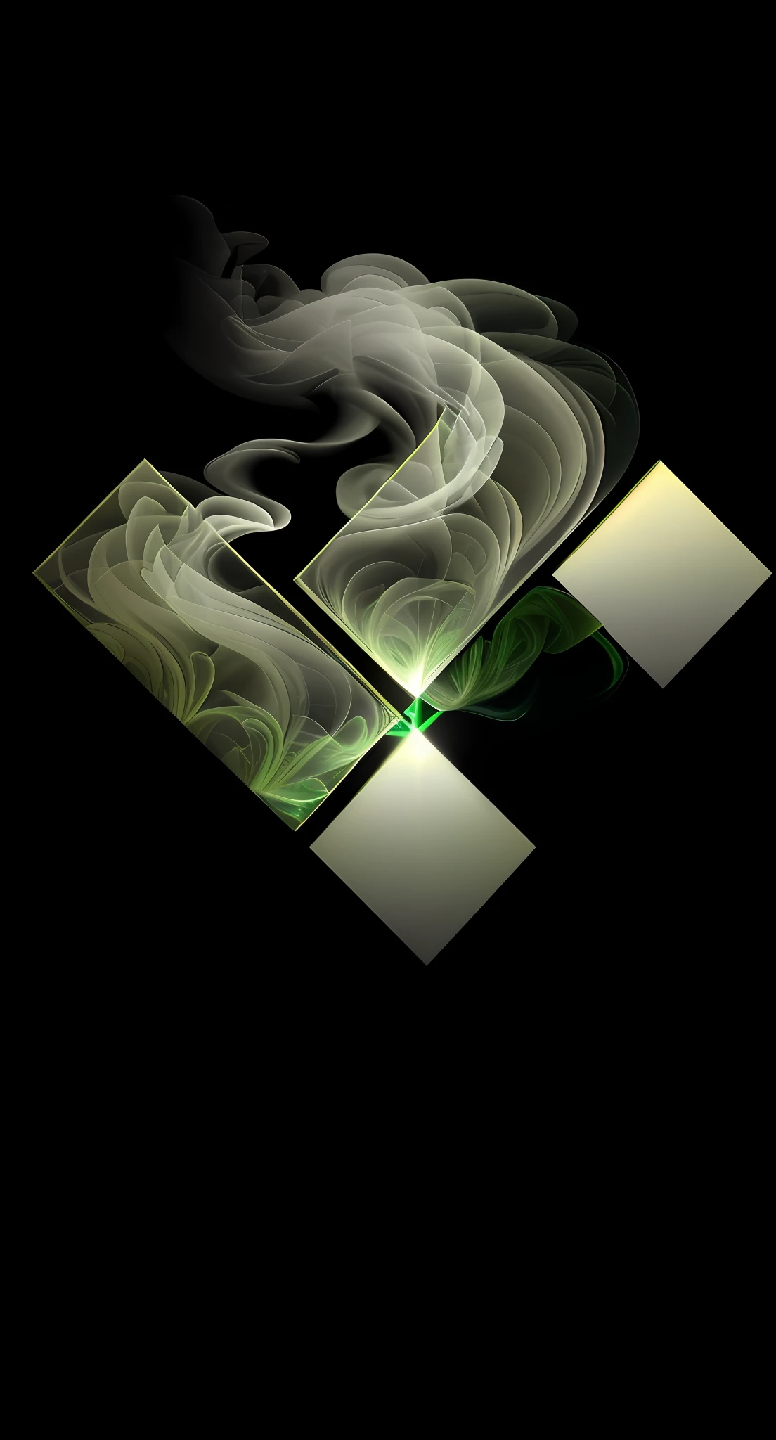 Ultra hd, ultra 4k, smoke green and gray background, ultra detailed, ultra focus, reflect reflection, 3d style, green background mixed with gold