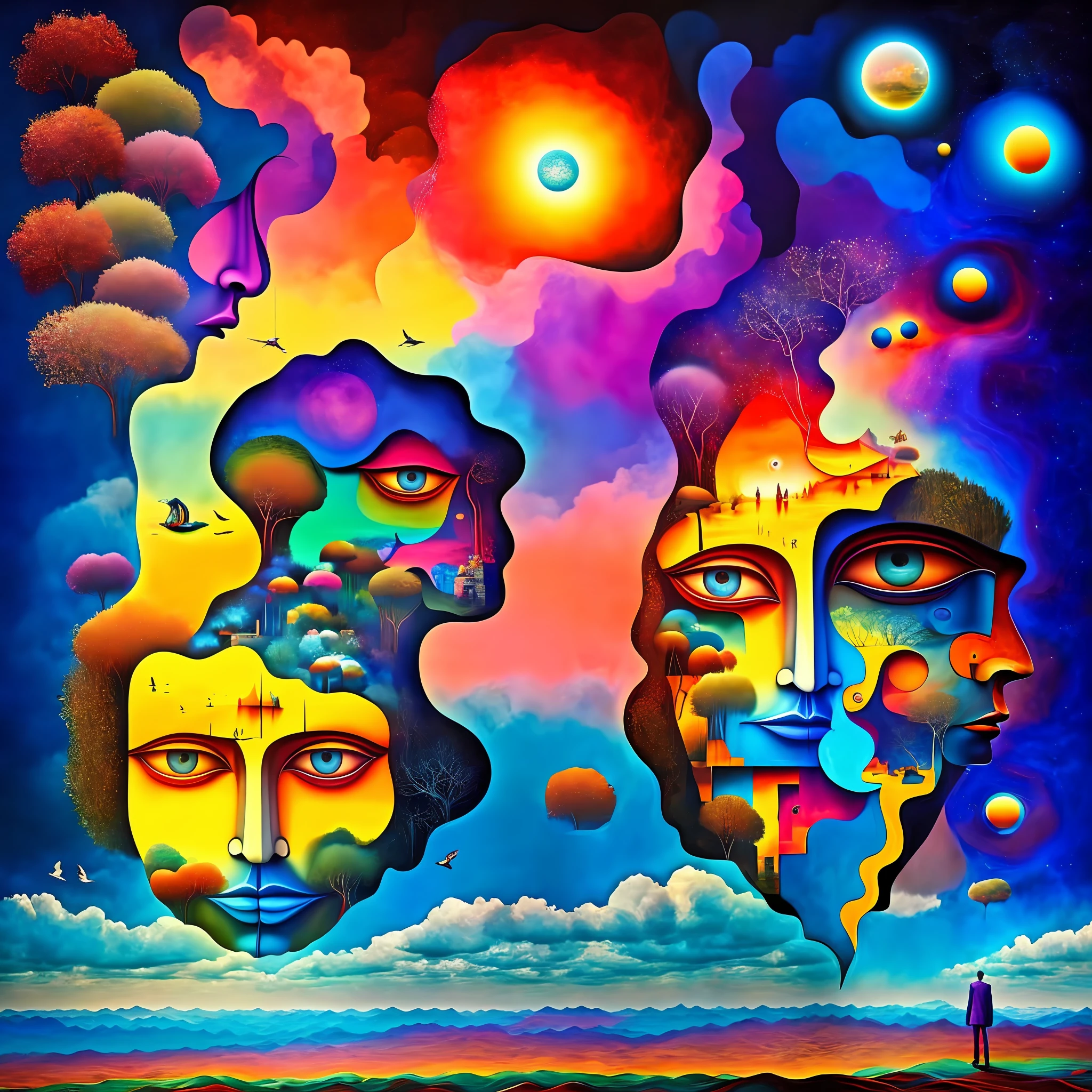 (Colorful Surrealism) ++, DMT Meditation Men and Women