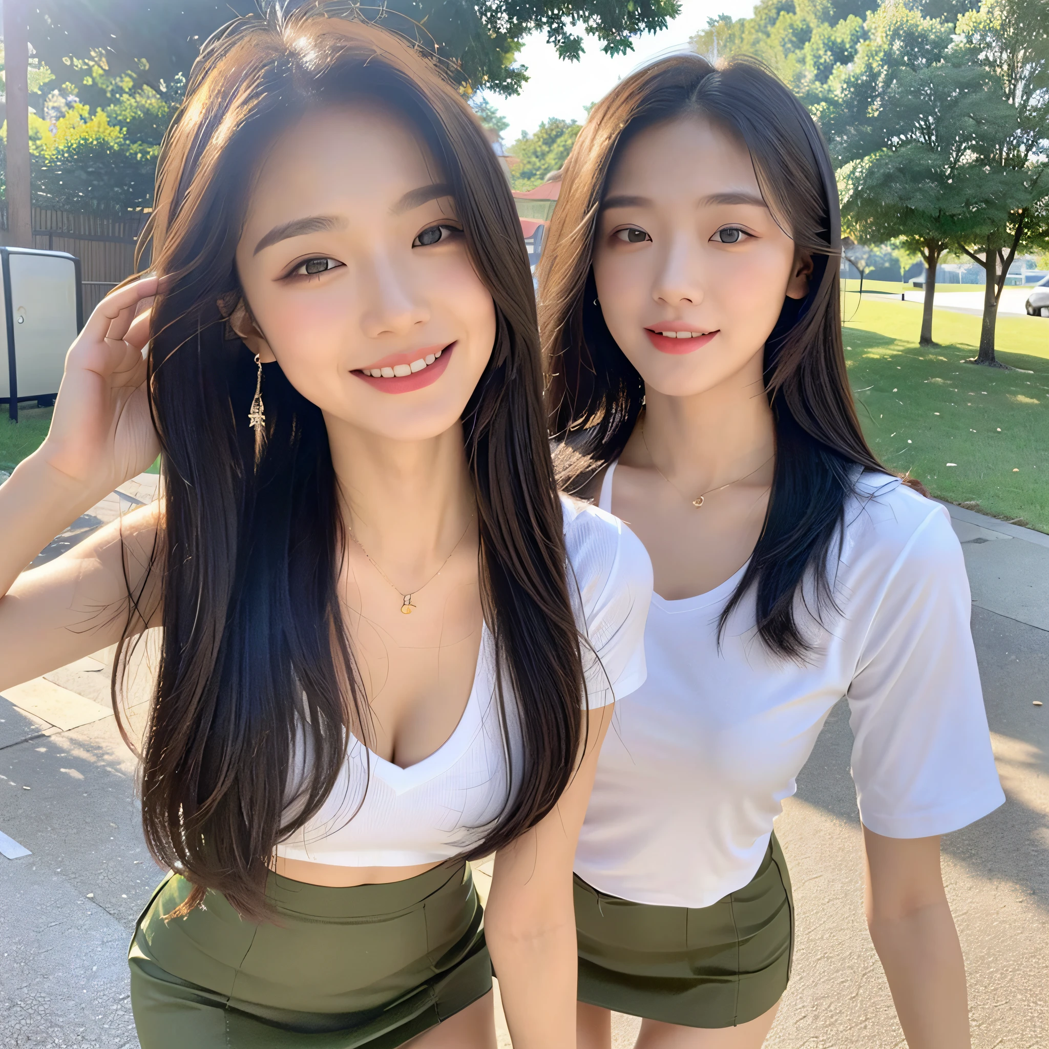 ((Best Quality, 8k, Masterpiece:1.3)), Focus: 1.2, Perfect Body Beauty: 1.4, Buttocks: 1.2, ((Ethnic Hair Ornament, Collarbone: 1.2)), (Short Skirt: 1.1) , (Rain, Street:1.3), Highly detailed face and skin texture, Fine eyes, Double eyelids, Whitened skin, Long hair, smile, Long legs: 1.5, Full body: 1.5, Best proportions of four fingers and one thumb, Smiley face, Facial texture: 1.3, Sunshine, Summer, collarbone, beautiful eyes, real face, real skin, realistic face, realistic skin, detailed eyes, detailed facial features, detailed clothing features, detailed face, tight fit, summer cool clothing random, tight fit, summer fashion clothing random, background college playground: 1.5