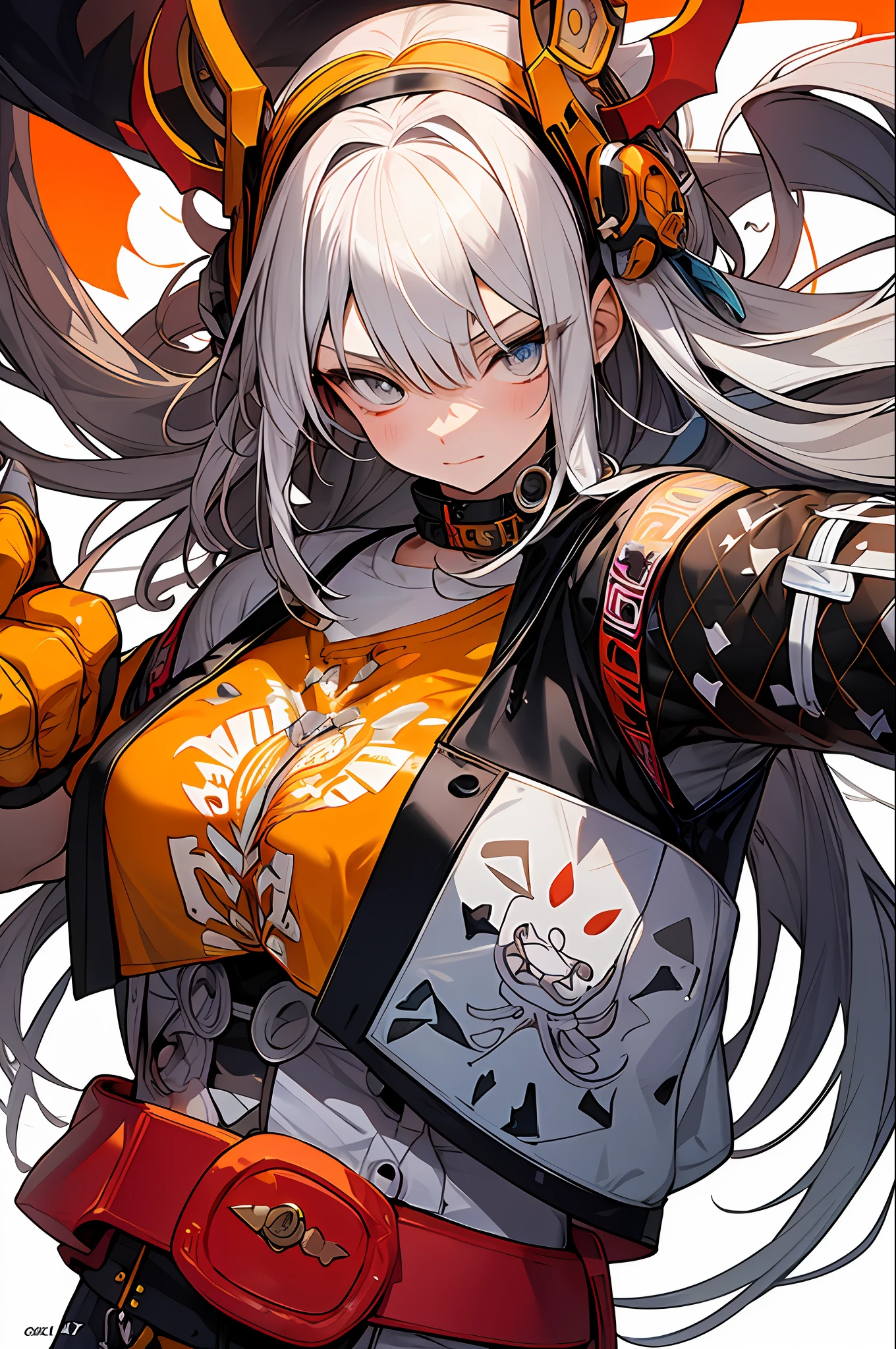 background, mixed-language_text, Japanese letters in graffit ,girls, excellent lighting, sidelighting, (), vhsKeeper,, style GUILTY GEAR -STRIVE perfect ultimate (flat color: 1.3), (magazine_cover: 1.4), (multicolored_background: 1.3), striped_background, card_background, :: comix style by joe madureira :: circular pieces of white metals glued to the arms coming out shimmering yellow glow, , perfect and detailed, ultra detailed shirt with abstract design and with letter print Japanese in graffit of the sides of clothing, image of full-body girls fighting alongside you with powerful dragons versus alien creature full of tentacles, with immersive effects, hover effect, background graffiti style tribal tattoo with vibrant colors "HDR ultra" detailed and with focus effect, (masterpiece: 1.2, best quality), (beautiful eyes finely detailed: 1.2), , ((Solo)), (Finely detailed eyes and detailed face :1.3), in various full-body attack poses, (cute background: 1.2),futuristic costume, super detailed circular metals Clinging to arms and pants, fantastic paintings