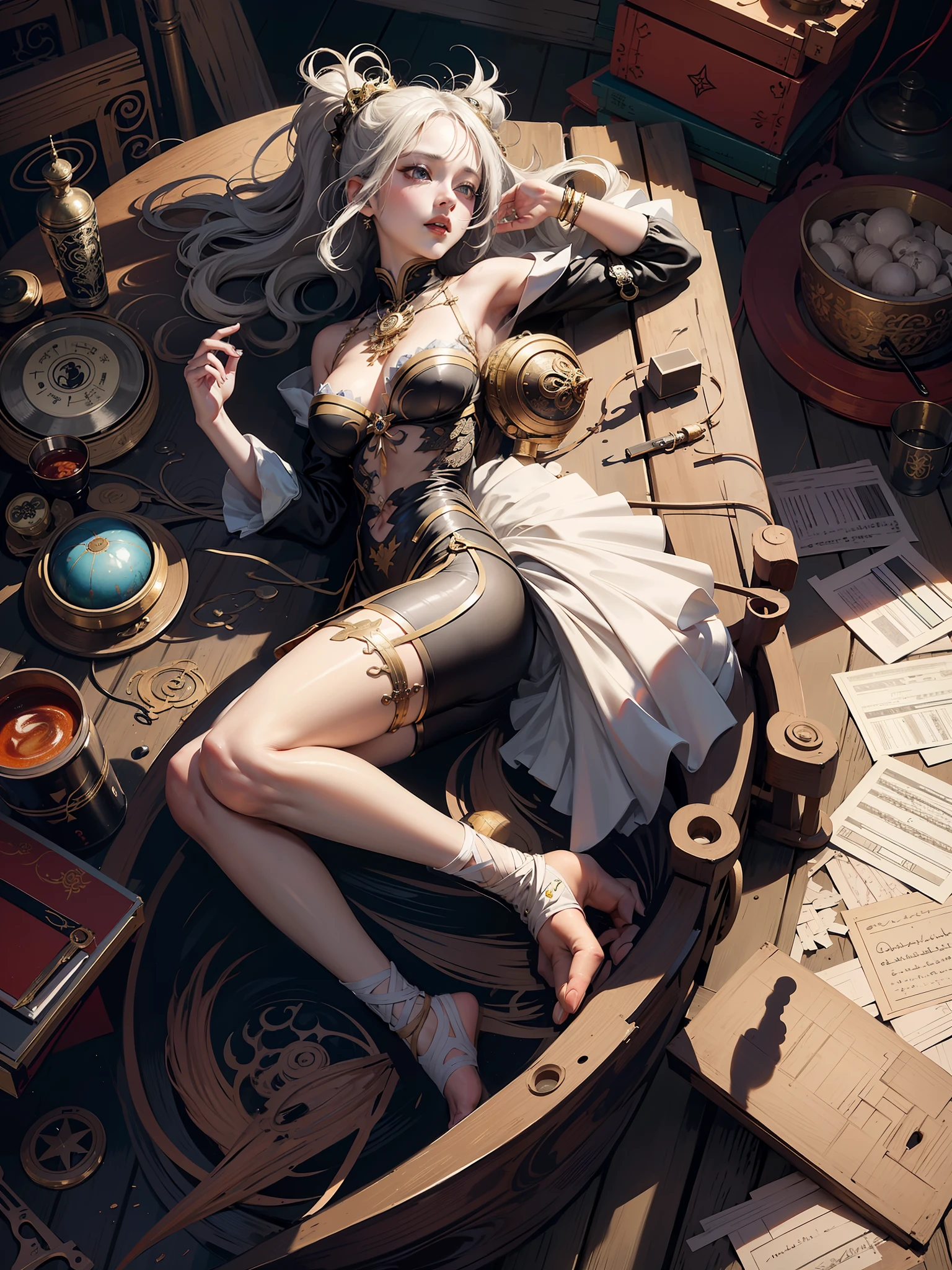 official art, unity 8k wallpaper, ultra detailed, beautiful and aesthetic, masterpiece, best quality, (zentangle, mandala, tangle, entangle), (fractal art:1.3) , 1girl, extremely detailed, dynamic angle, cowboyshot, the most beautiful form of chaos, elegant, a brutalist designed, vivid colours, romanticism, by james jean, roby dwi antono, ross tran, francis bacon, michal mraz, adrian ghenie, petra cortright, gerhard richter, takato yamamoto, ashley wood, atmospheric, ecstasy of musical notes, streaming musical notes visible