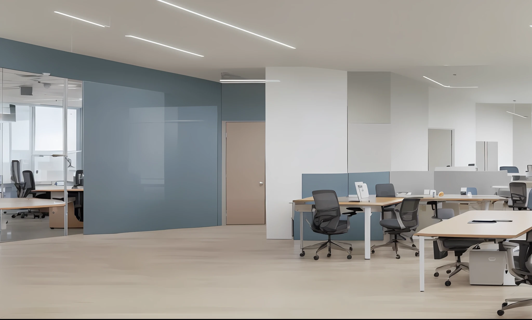 This office has a lot of chairs and tables, has whiteboard, working space in open space, office furniture, cube meeting room office, office background, multiple desks, in an office, office, office interior, modern office, whiteboard, work in office, large desk, corner office background, office interior, minimalist desk, photo style