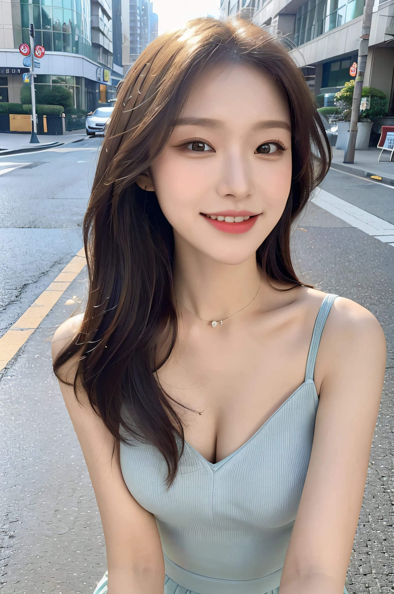 ((Best Quality, 8K, Masterpiece:1.3)), Focus: 1.2, Perfect Body Beauty: 1.4, Buttocks: 1.2, ((Hairstyle Random, Collarbone: 1.2)), (Short Skirt: 1.1) , (Rain, Street:1.3), Highly detailed face and skin texture, Fine eyes, Double eyelids, Whitened skin, Long hair, smile, Long legs: 1.5, Full body: 1.5, Best proportions of four fingers and one thumb, Smiley face, Face texture: 1.3, Sunshine, Summer, collarbone, beautiful eyes, real face, real skin, realistic face, realistic skin, detailed eyes, detailed facial features, detailed clothing features, detailed face, tight, tight fit, girly dress random, background plane: 1.5, upper body not showing chest: 1.3