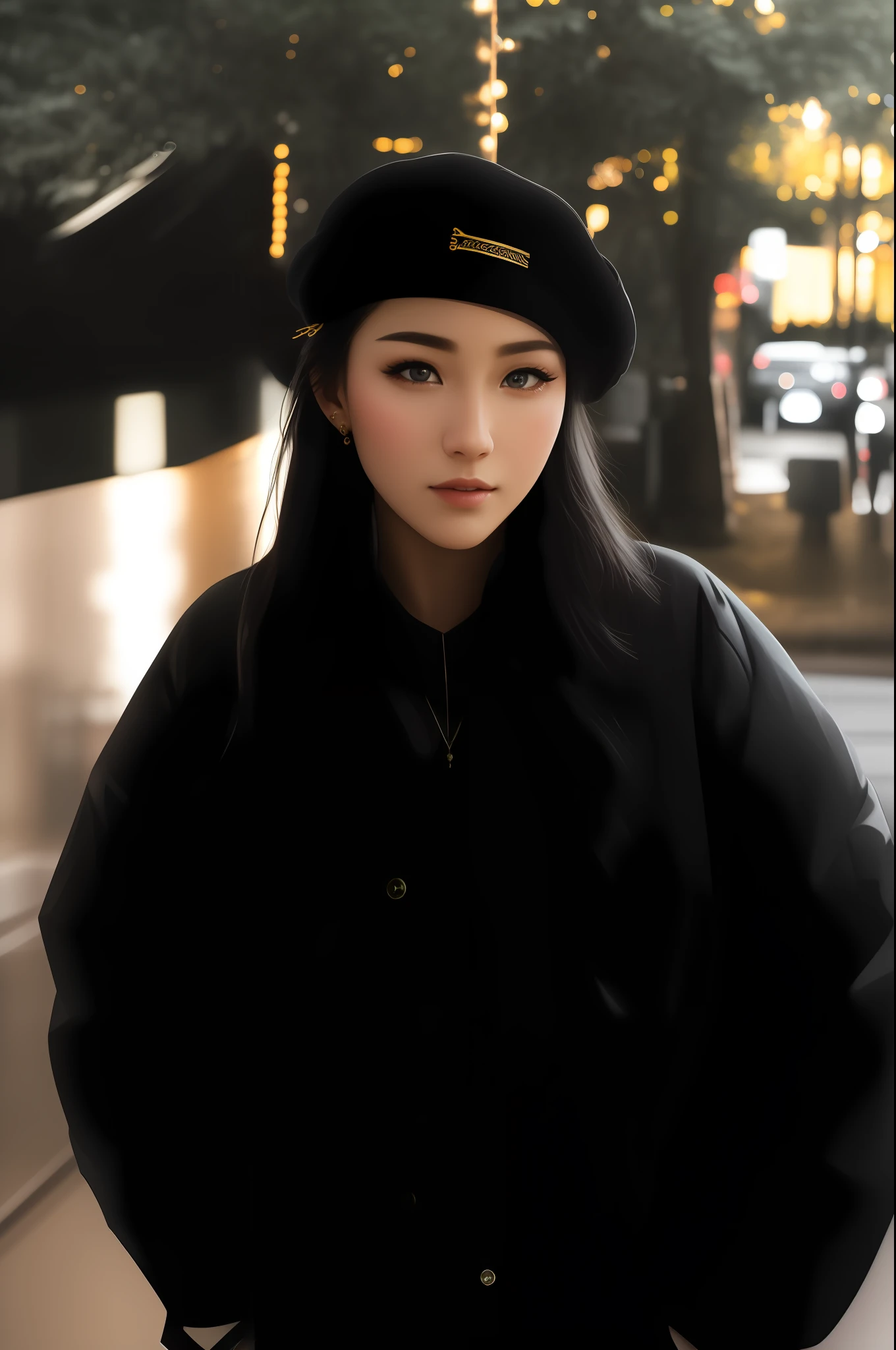 hyper-realistic, similar appearance, best quality, masterpiece, high resolution, 1girl, hair accessory, necklace, jewelry, beautiful face, body, tyndall effect, realistic, edge lighting, two-tone lighting, (high detail skin: 1.2), 8k uhd, dslr, soft light, high quality, volumetric light, voyeur, photograph, high resolution, 4k, 8k, bokeh,