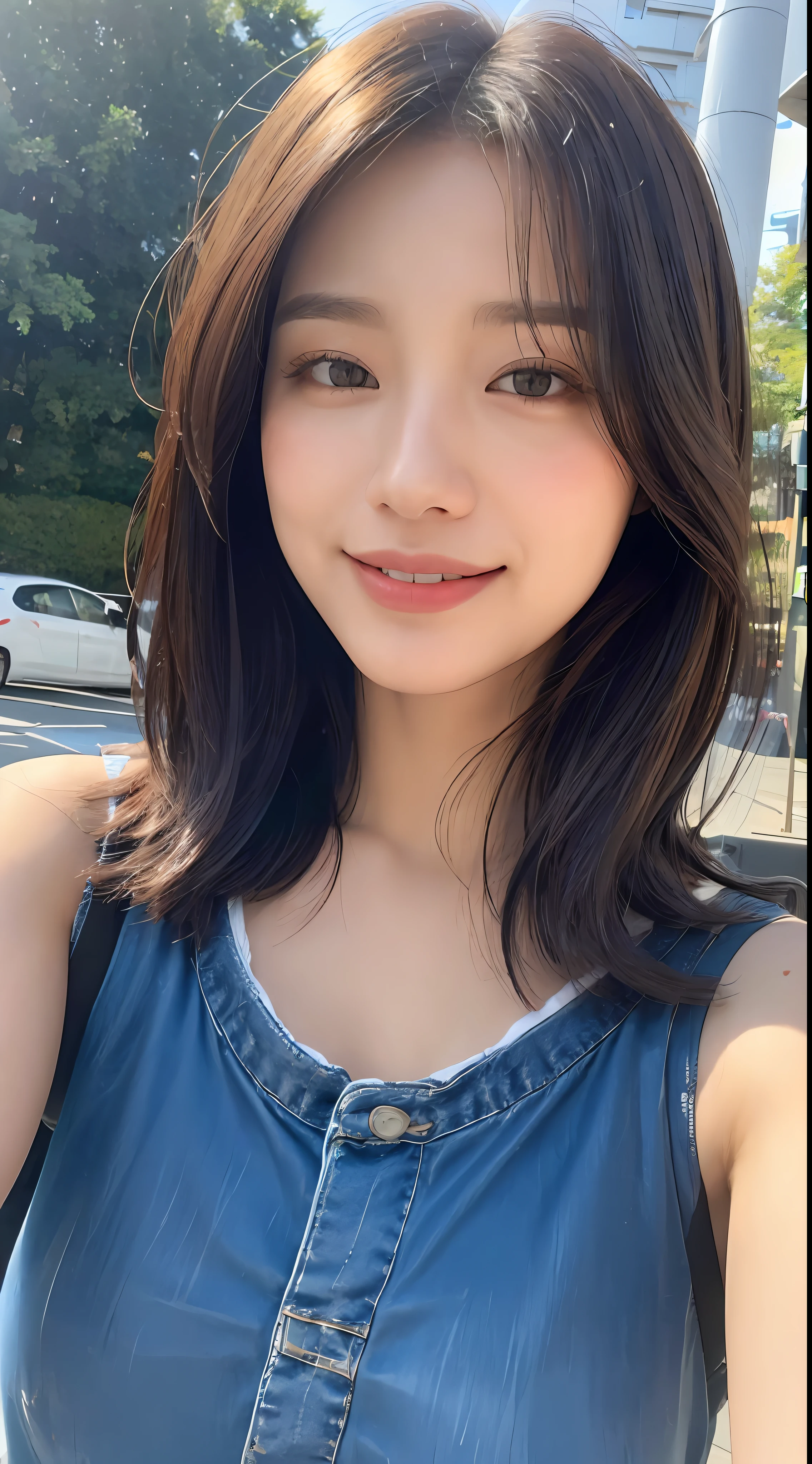 ((Best Quality, 8K, Masterpiece:1.3)), Focus: 1.2, Perfect Body Beauty: 1.4, Buttocks: 1.2, ((Layered Haircut, Breasts: 1.2)), (Wet Clothes: 1.1), (Rain, Street:1.3), Bandeau Dress: 1.1, Highly Detailed Face and Skin Texture, Fine Eyes, Double Eyelids, Whitening Skin, Long Hair, (Shut Up: 1.3), Smile