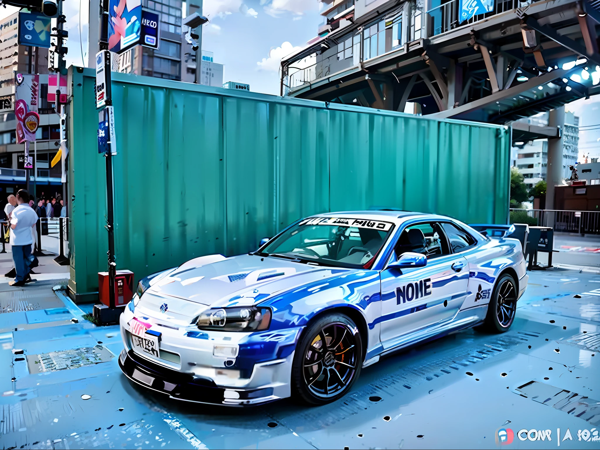 a close up of a white and blue sports car parked in front of a building, ๐น๏ธ ๐ ๐ซ ๐ค ๐ฌ, ๐น๏ธ ๐ ๐ฌ, ๐๐คก, ๐คฌ ๐คฎ ๐ ๐, ๐ญ ๐คฎ ๐ ๐, 4l, ๐ฟ๐๐, ๐ฅ ๐ ๐น๏ธ ๐ :2, f 2. 0
